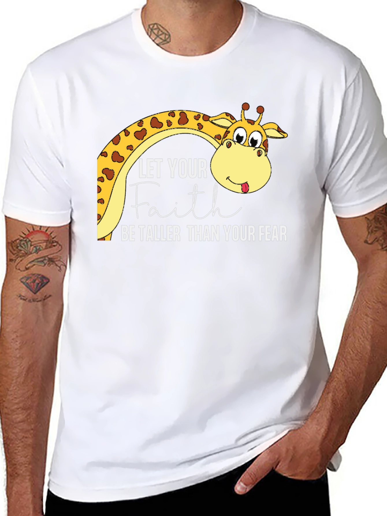 Faith Over Fear Giraffe T-Shirt