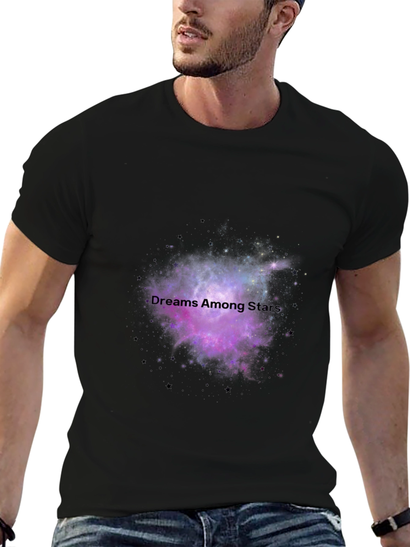 Dreams Among Stars Black T-Shirt