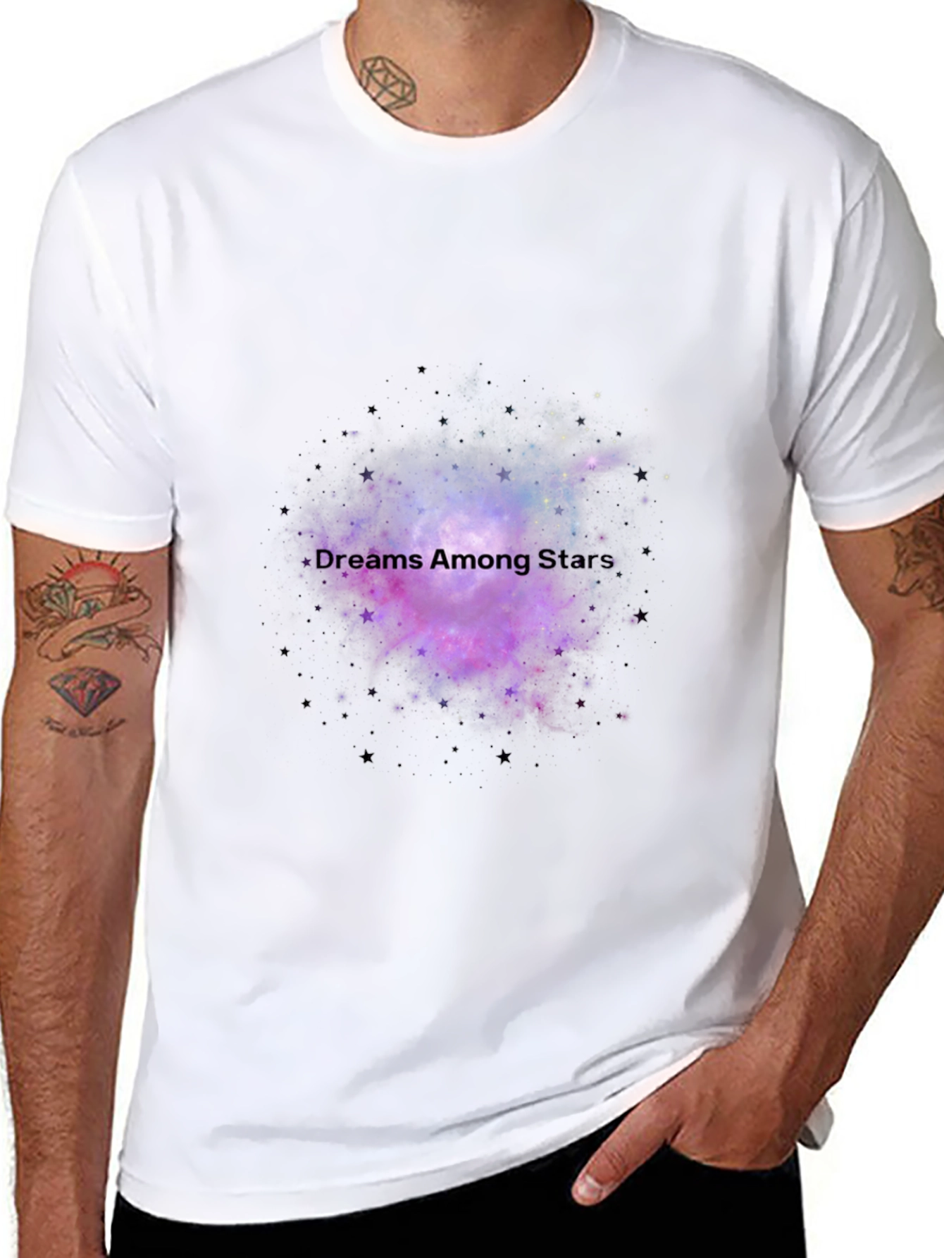 Dreams Among Stars Black T-Shirt