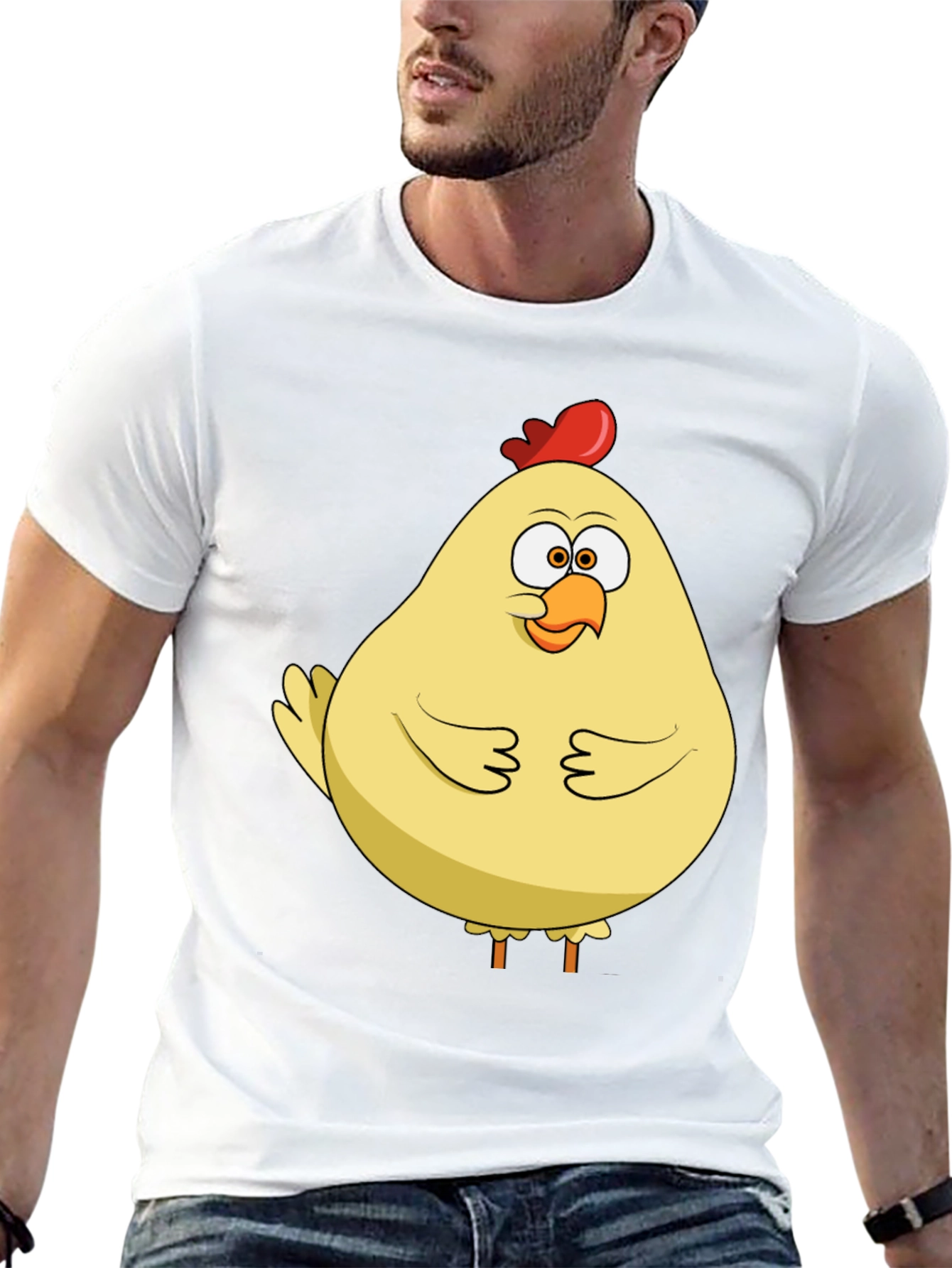 Funny Chicken T-Shirt - Quirky Cartoon Bird Tee