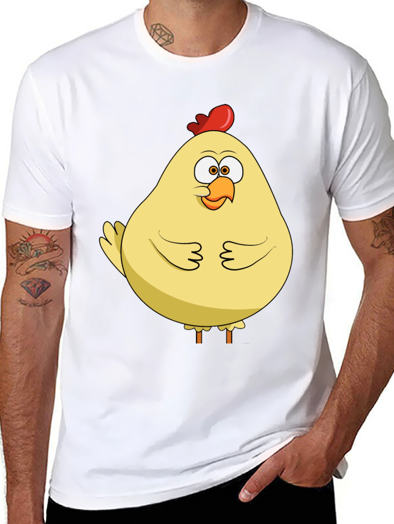 Funny Chicken T-Shirt - Quirky Cartoon Bird Tee