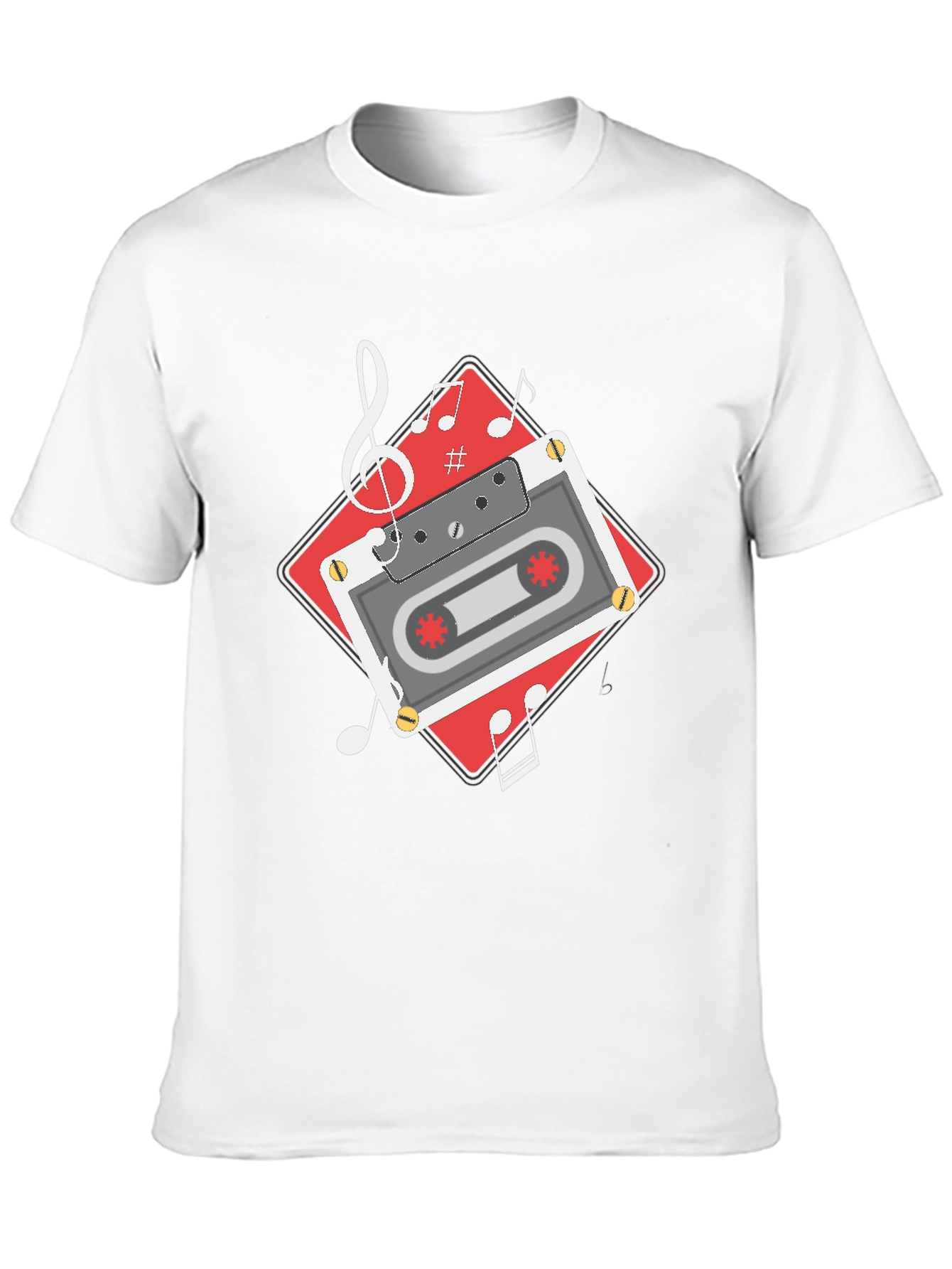 Retro Cassette Tape Music T-Shirt - Black