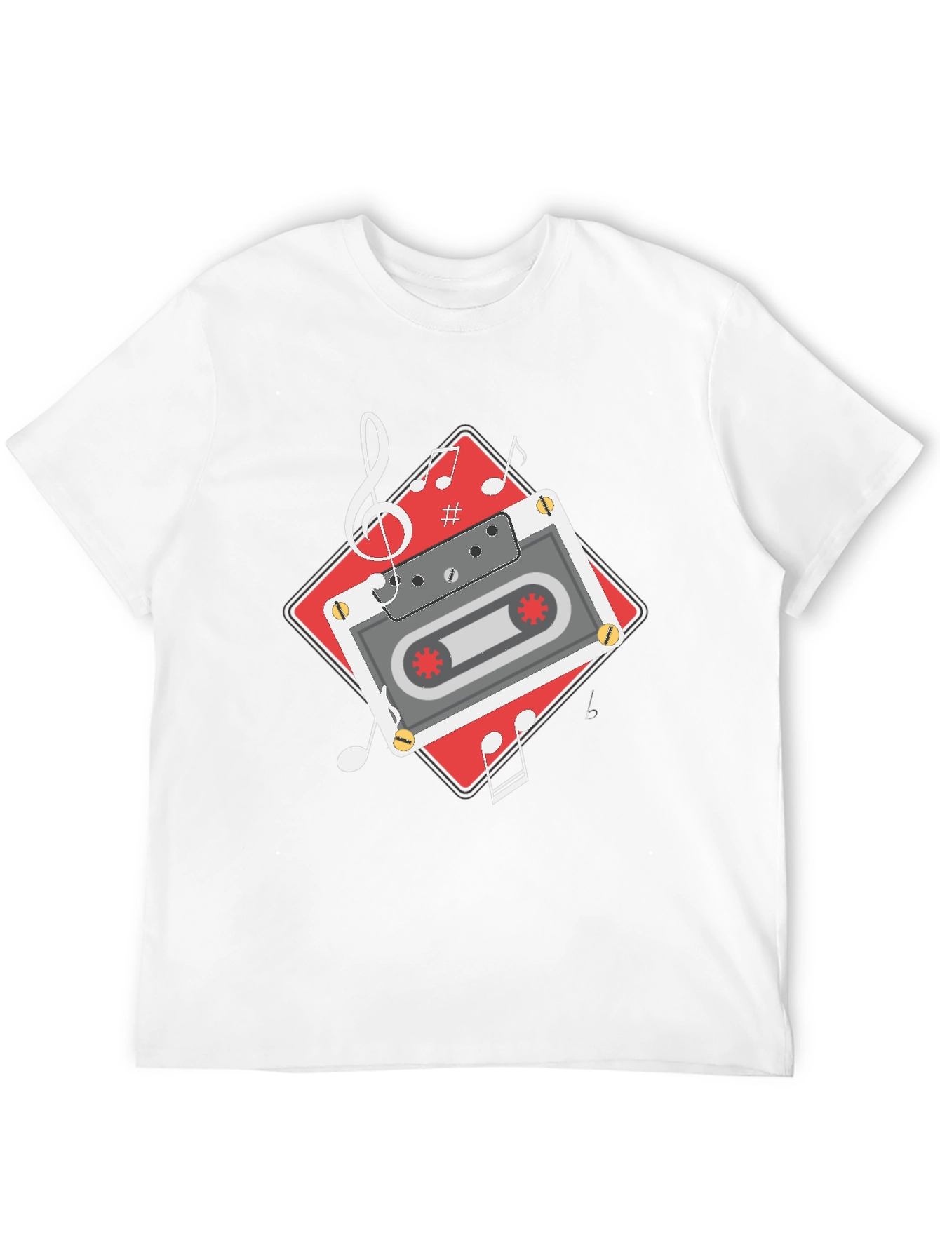 Retro Cassette Tape Music T-Shirt - Black