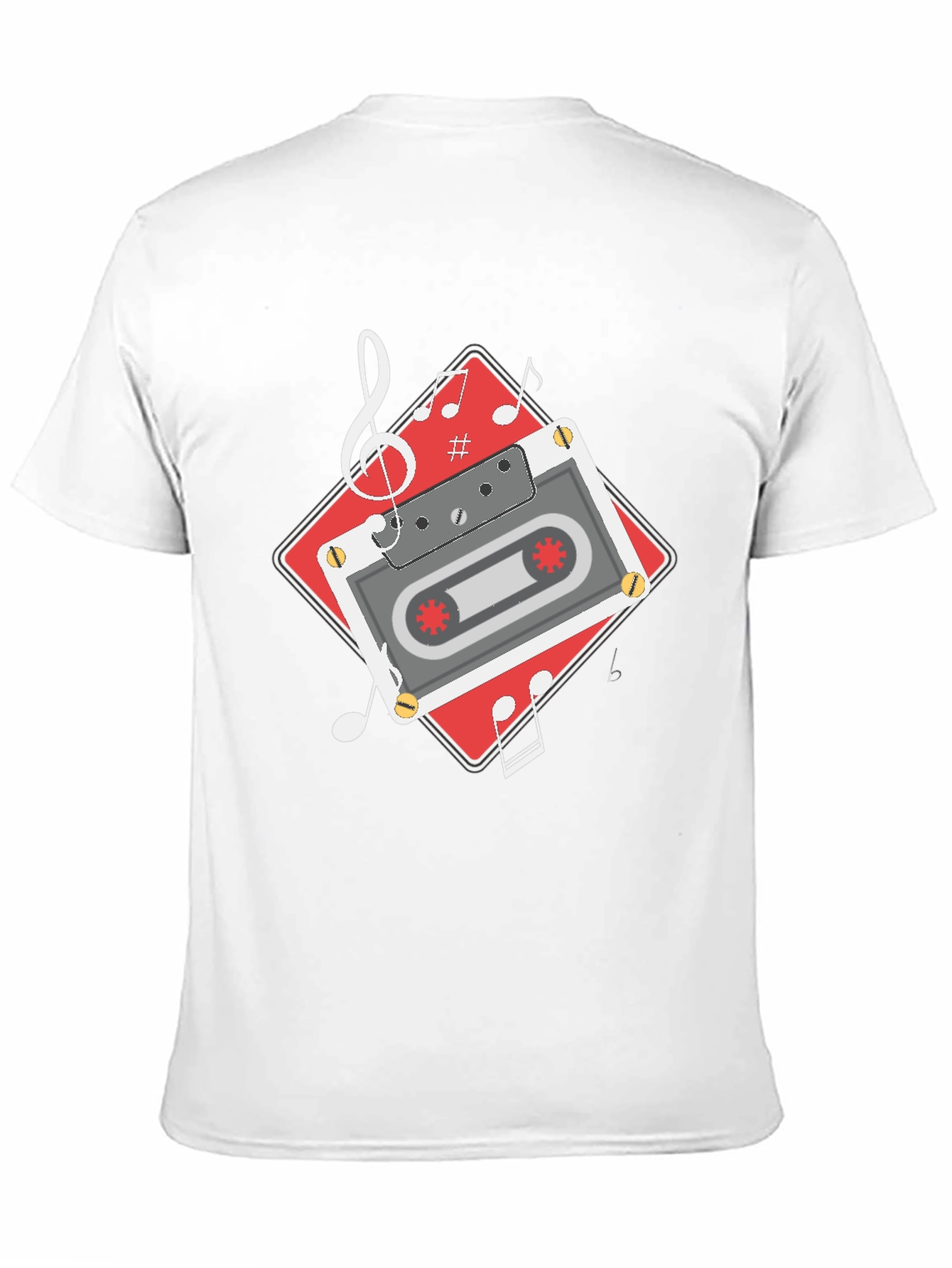 Retro Cassette Tape Music T-Shirt - Black