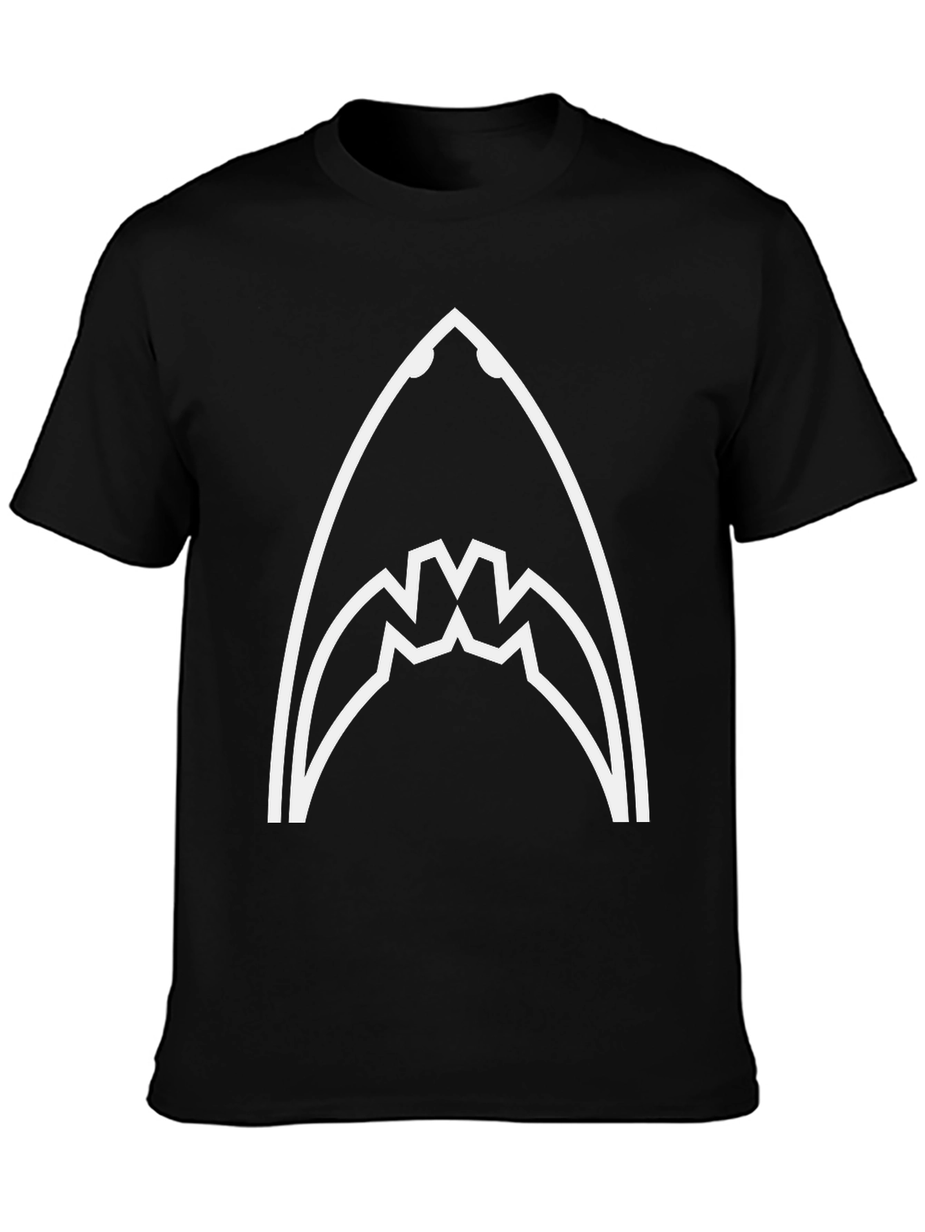 Shark Jaw Graphic Tee - Black Cotton T-Shirt