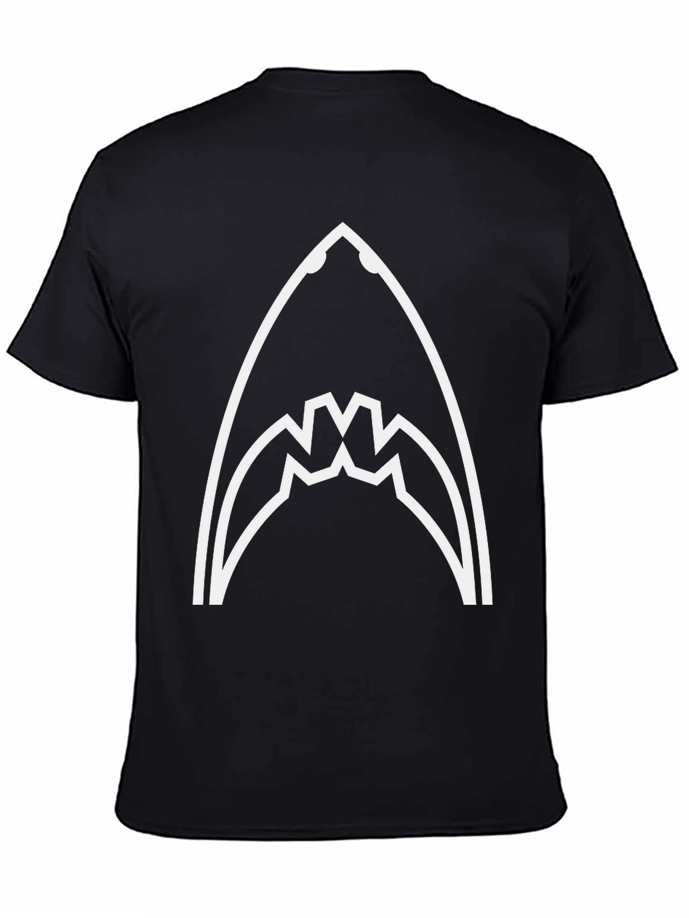 Shark Jaw Graphic Tee - Black Cotton T-Shirt