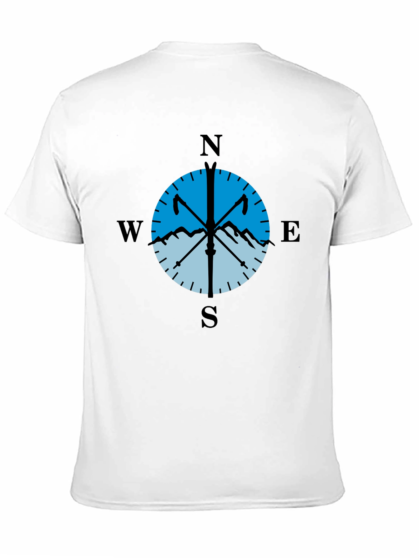 Compass Mountain T-Shirt - Adventure Awaits!
