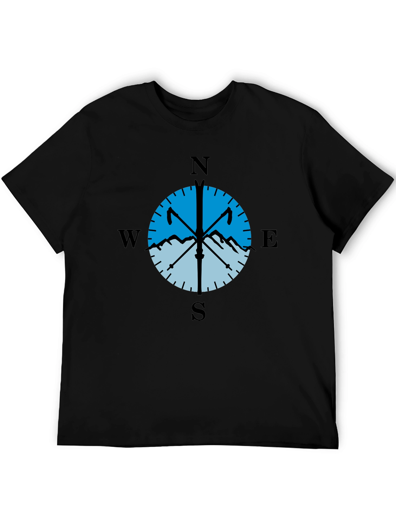 Compass Mountain T-Shirt - Adventure Awaits!