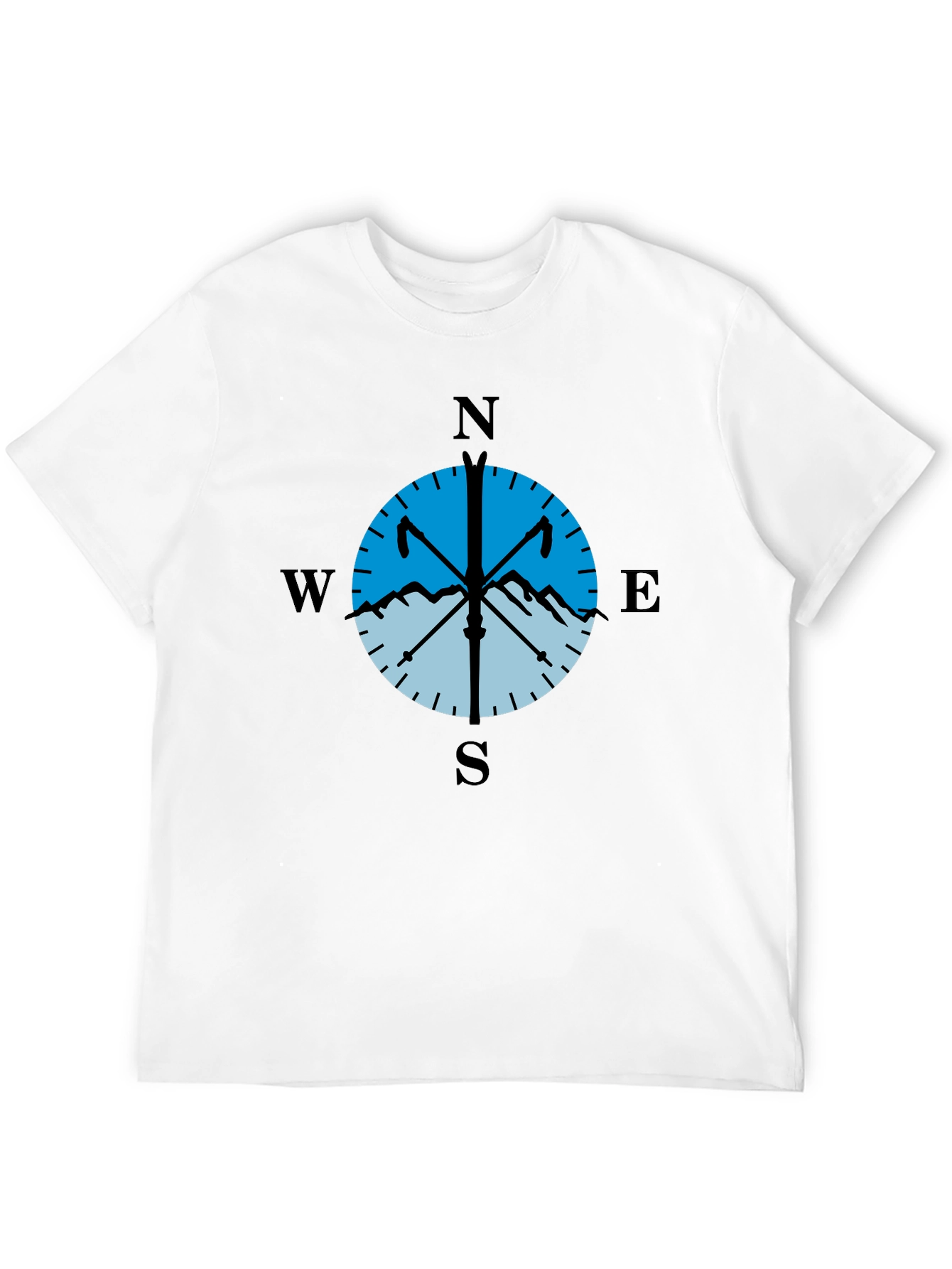 Compass Mountain T-Shirt - Adventure Awaits!