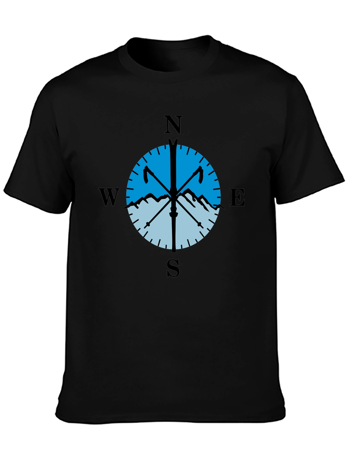Compass Mountain T-Shirt - Adventure Awaits!