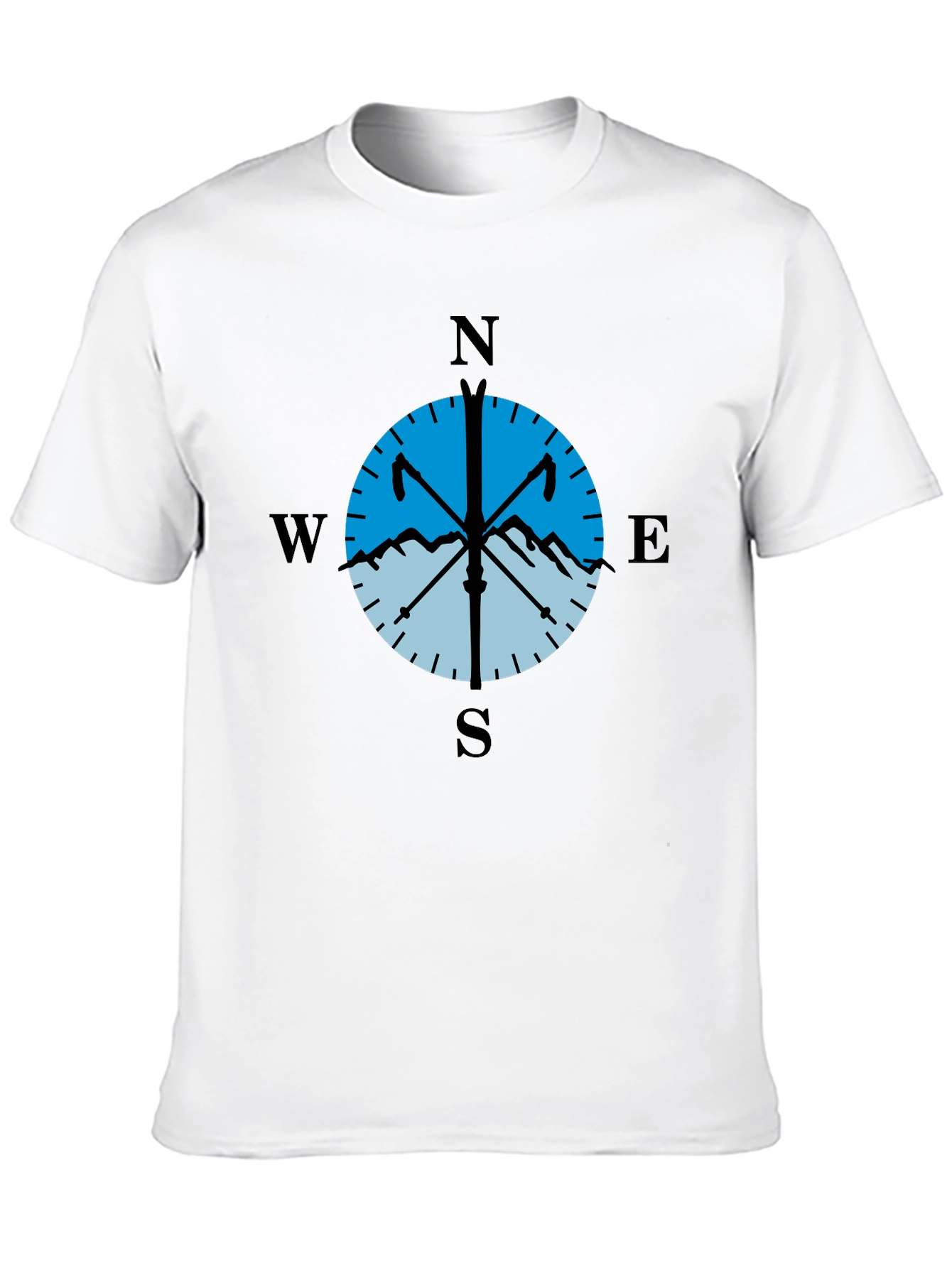 Compass Mountain T-Shirt - Adventure Awaits!