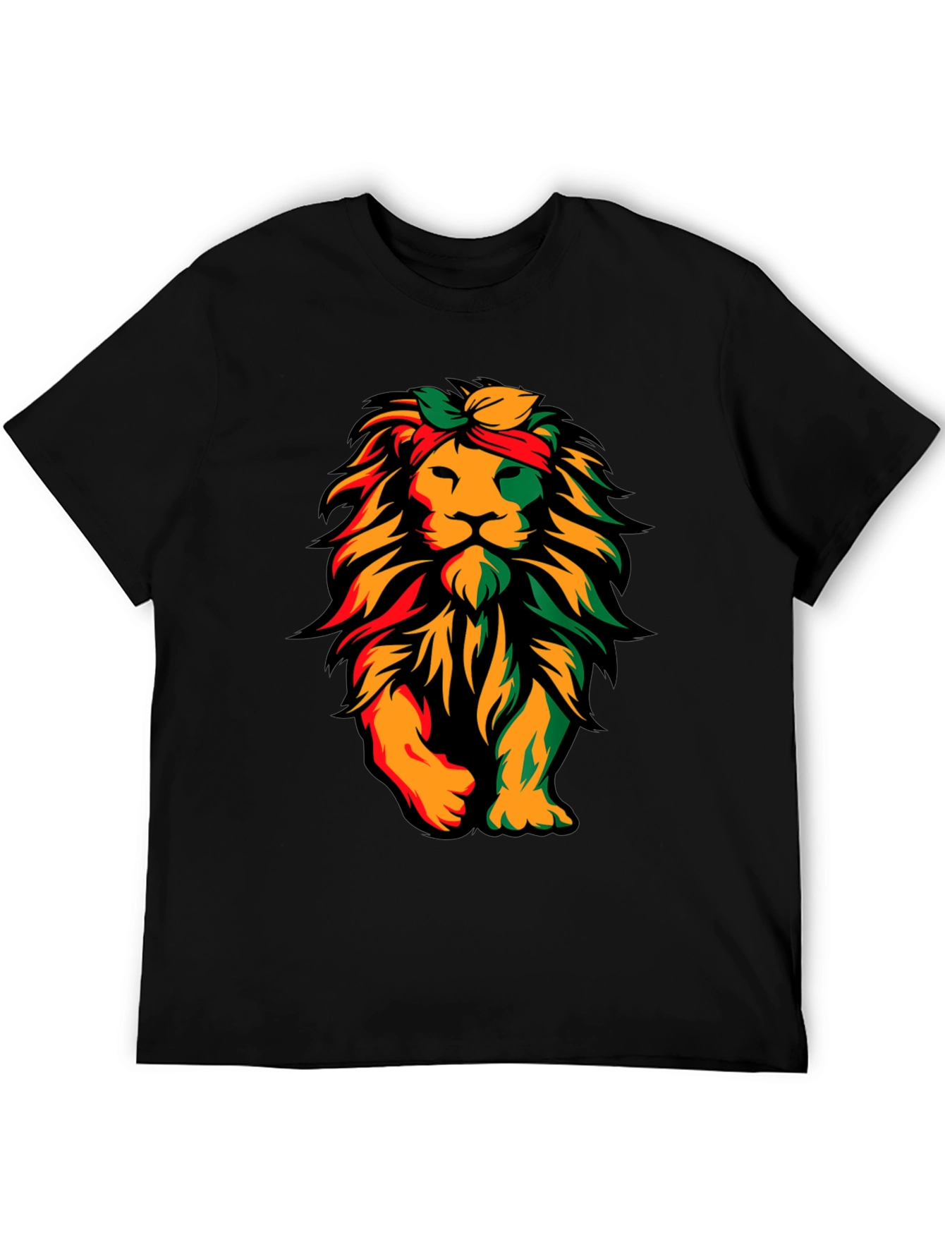 Rasta Lion Graphic T-Shirt - Reggae Style