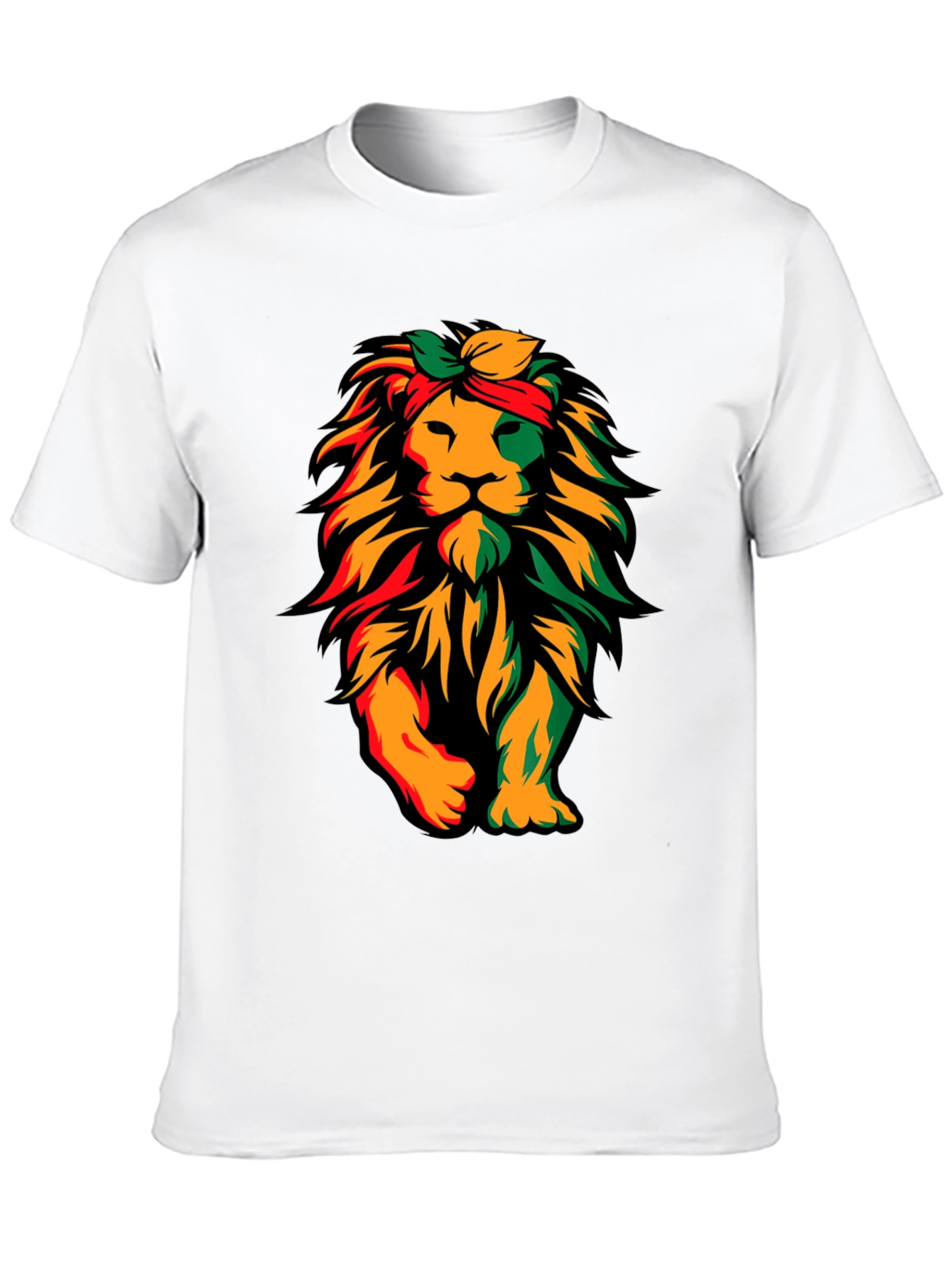 Rasta Lion Graphic T-Shirt - Reggae Style