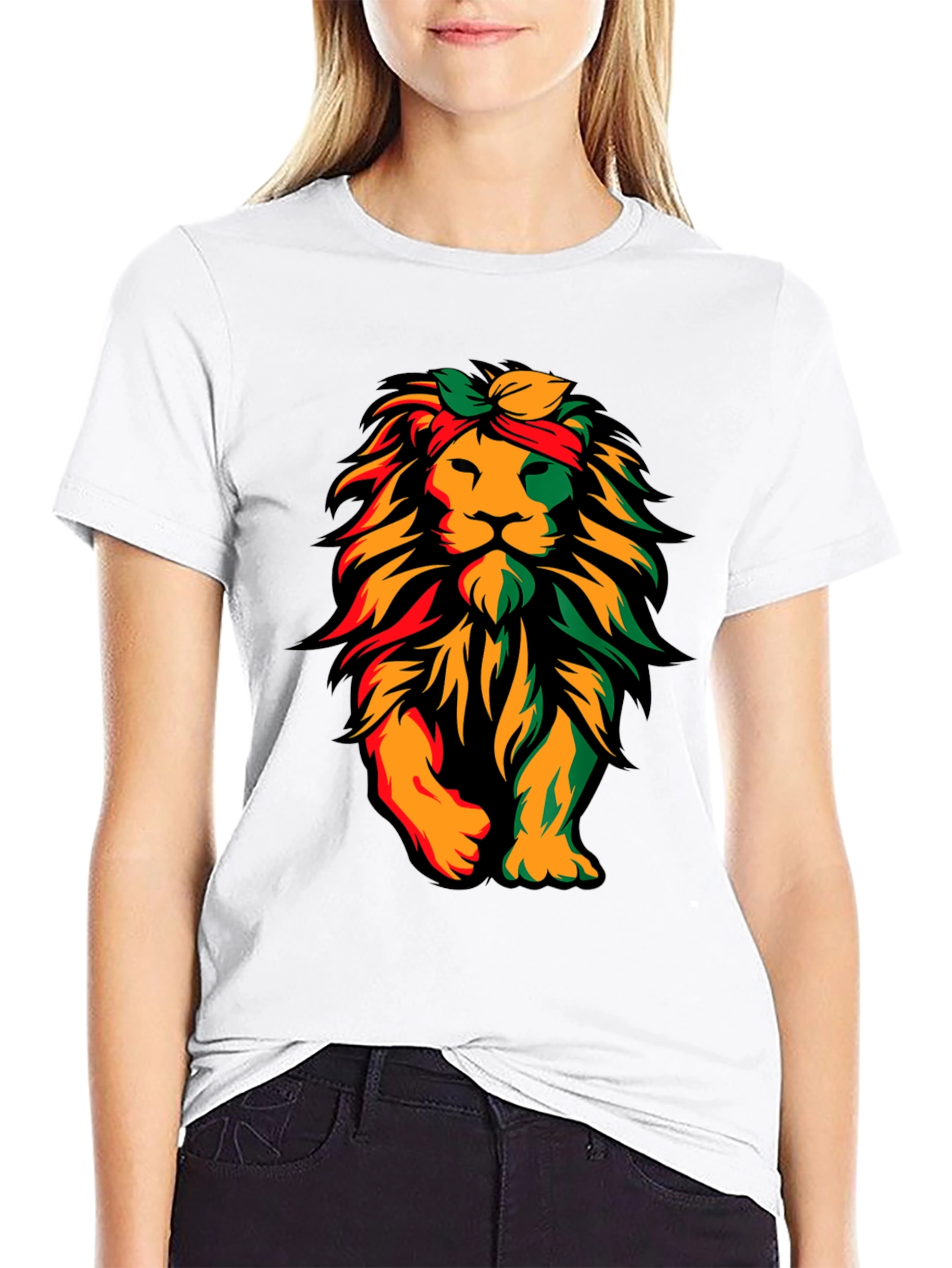 Rasta Lion Graphic T-Shirt - Reggae Style