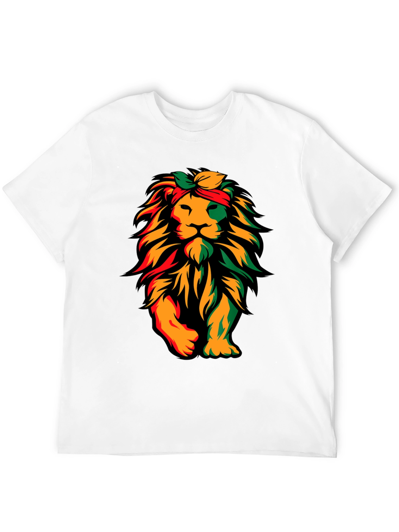 Rasta Lion Graphic T-Shirt - Reggae Style