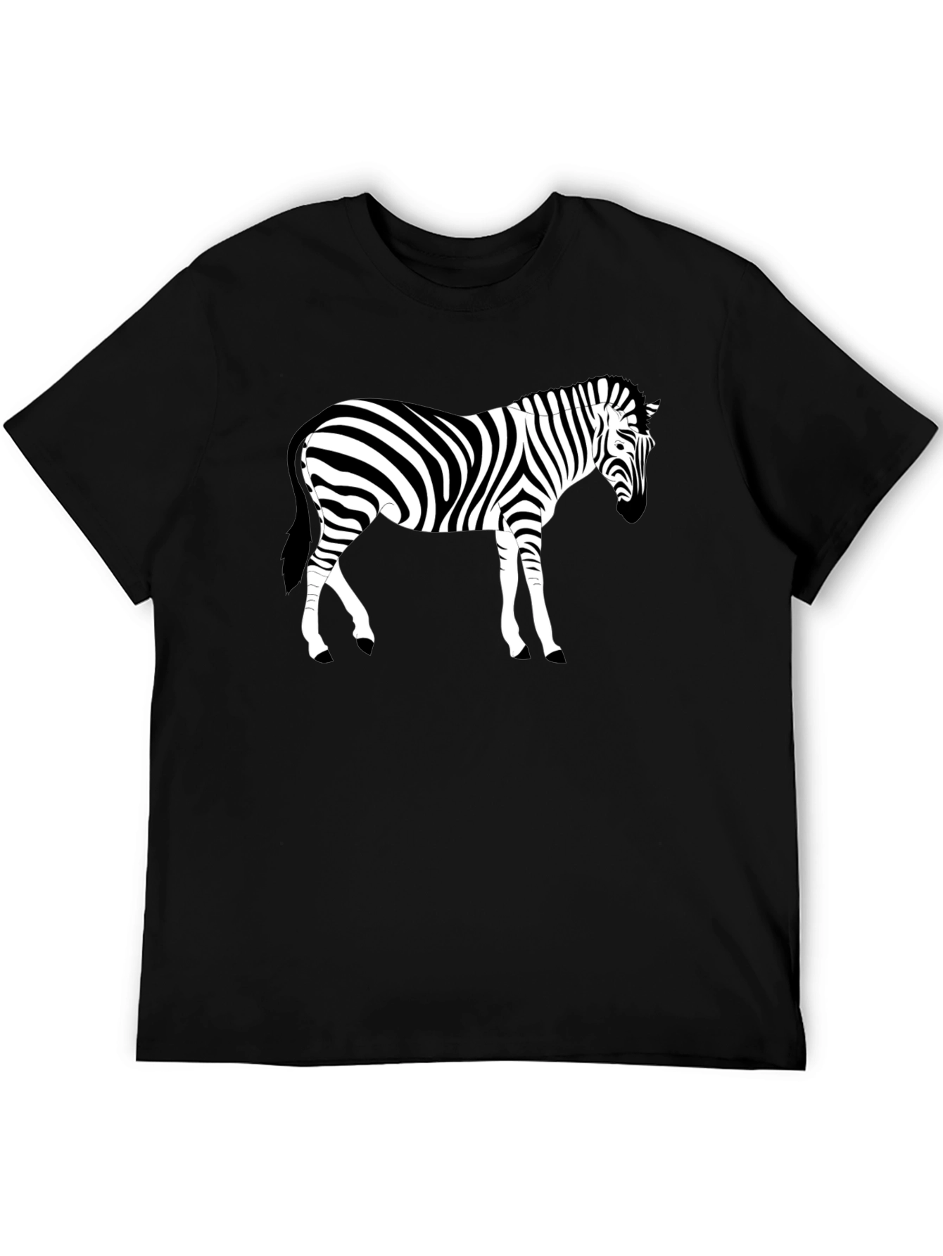 Zebra Graphic Black T-Shirt - Animal Lover Tee