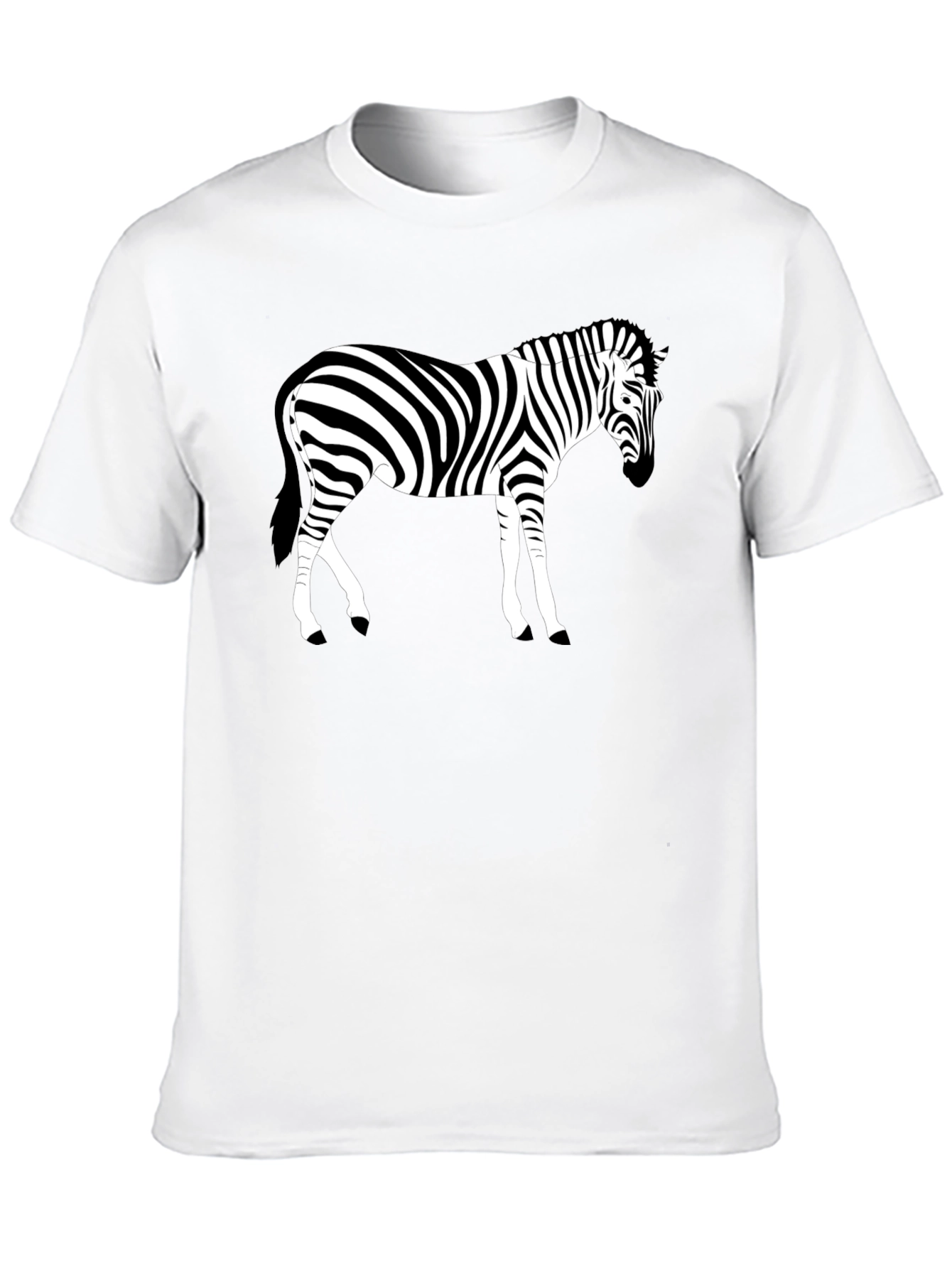 Zebra Graphic Black T-Shirt - Animal Lover Tee