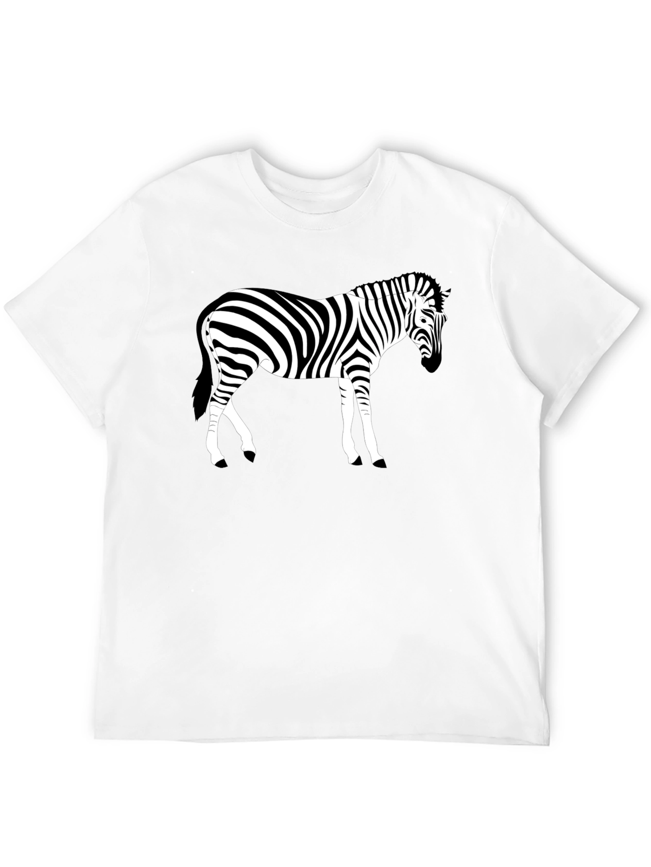 Zebra Graphic Black T-Shirt - Animal Lover Tee