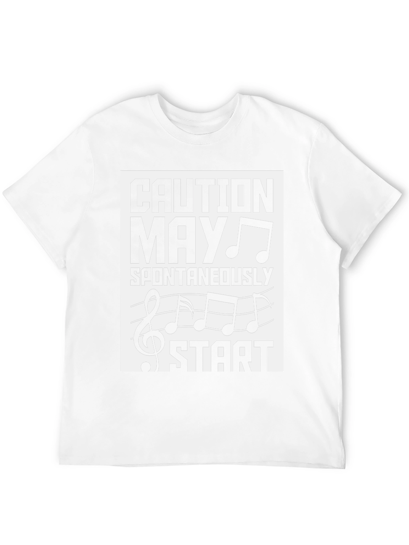 Caution May Spontaneously Start Music T-Shirt