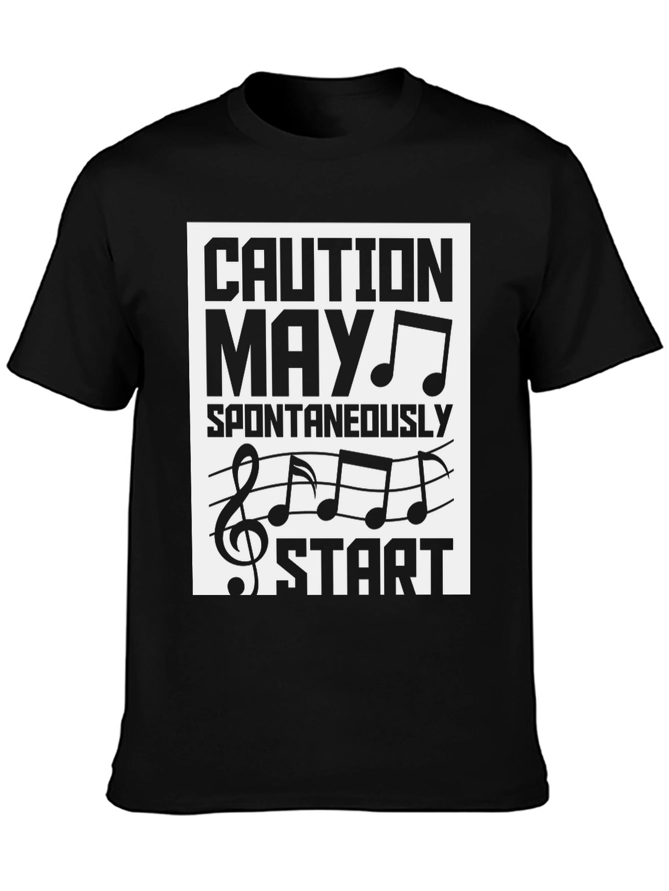 Caution May Spontaneously Start Music T-Shirt