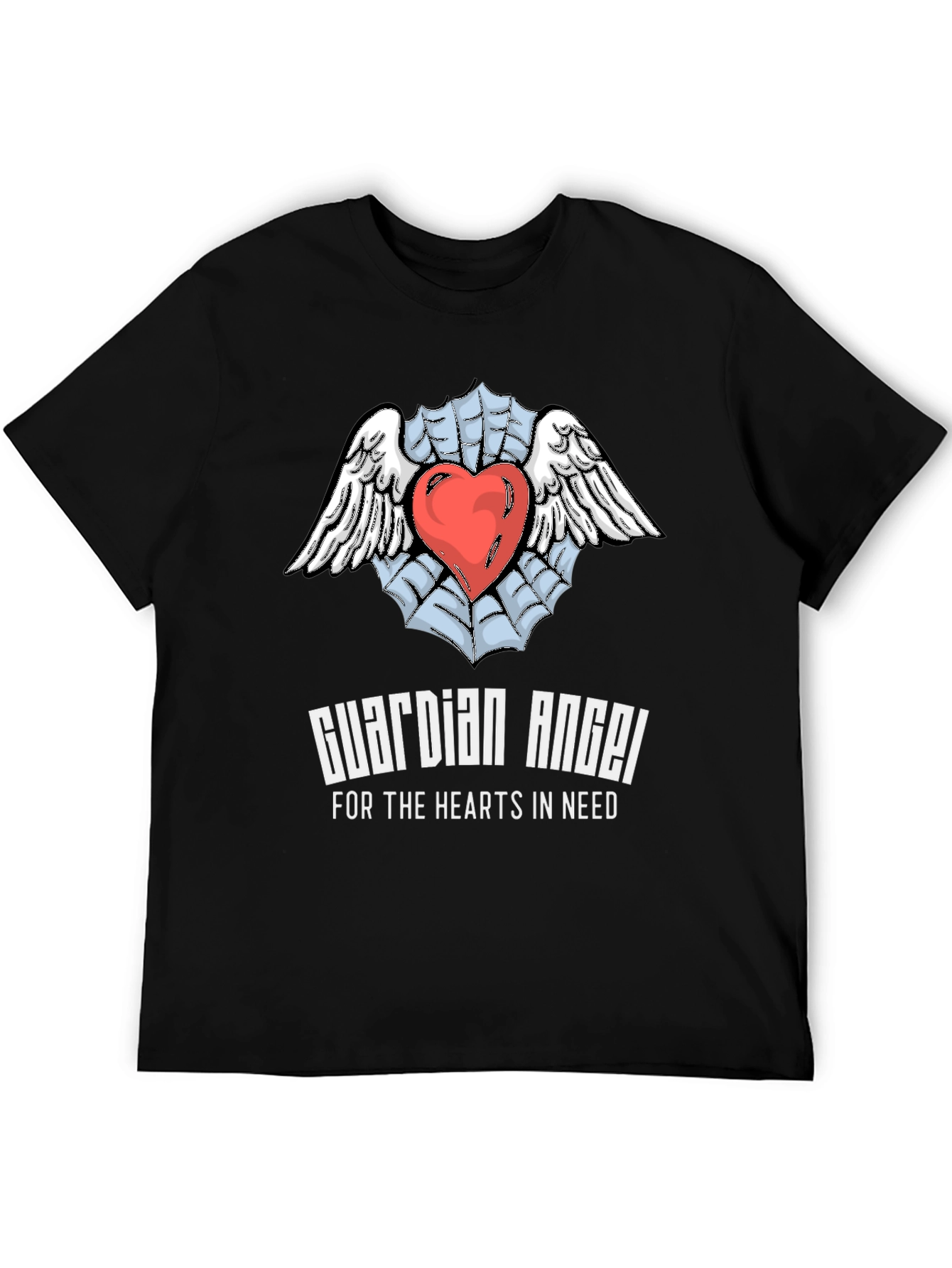 Guardian Angel Heart T-Shirt - Expressive Graphic Tee