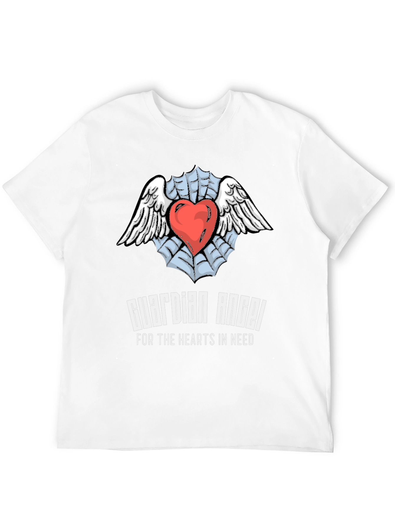 Guardian Angel Heart T-Shirt - Expressive Graphic Tee