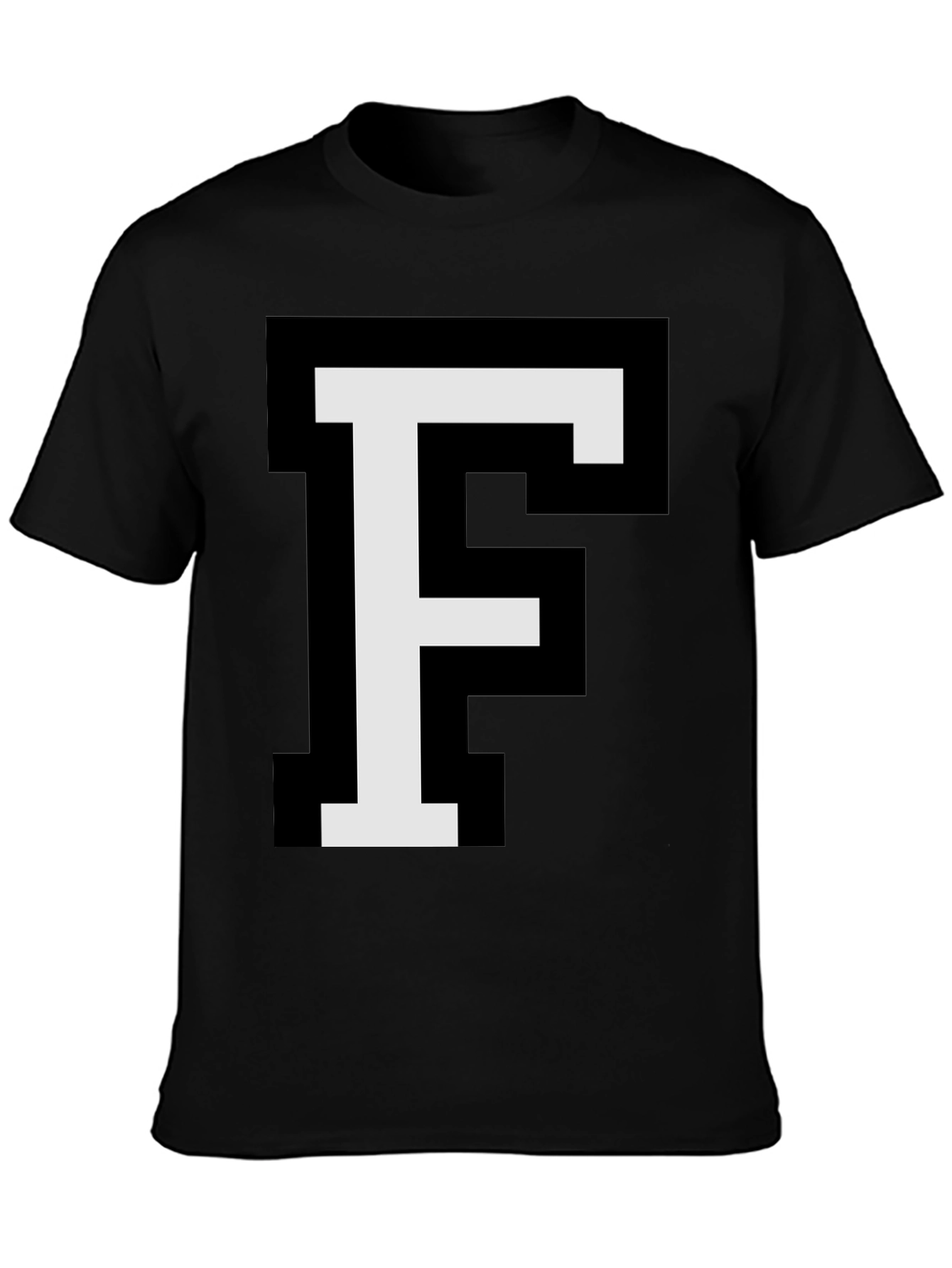 Pixel Letter F Graphic Tee - Retro Gaming Style