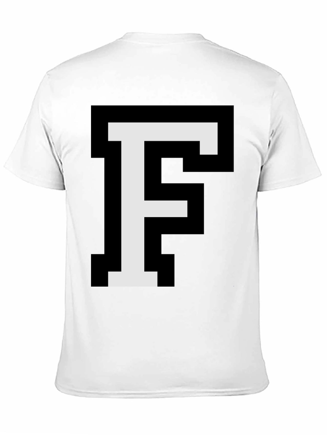 Pixel Letter F Graphic Tee - Retro Gaming Style