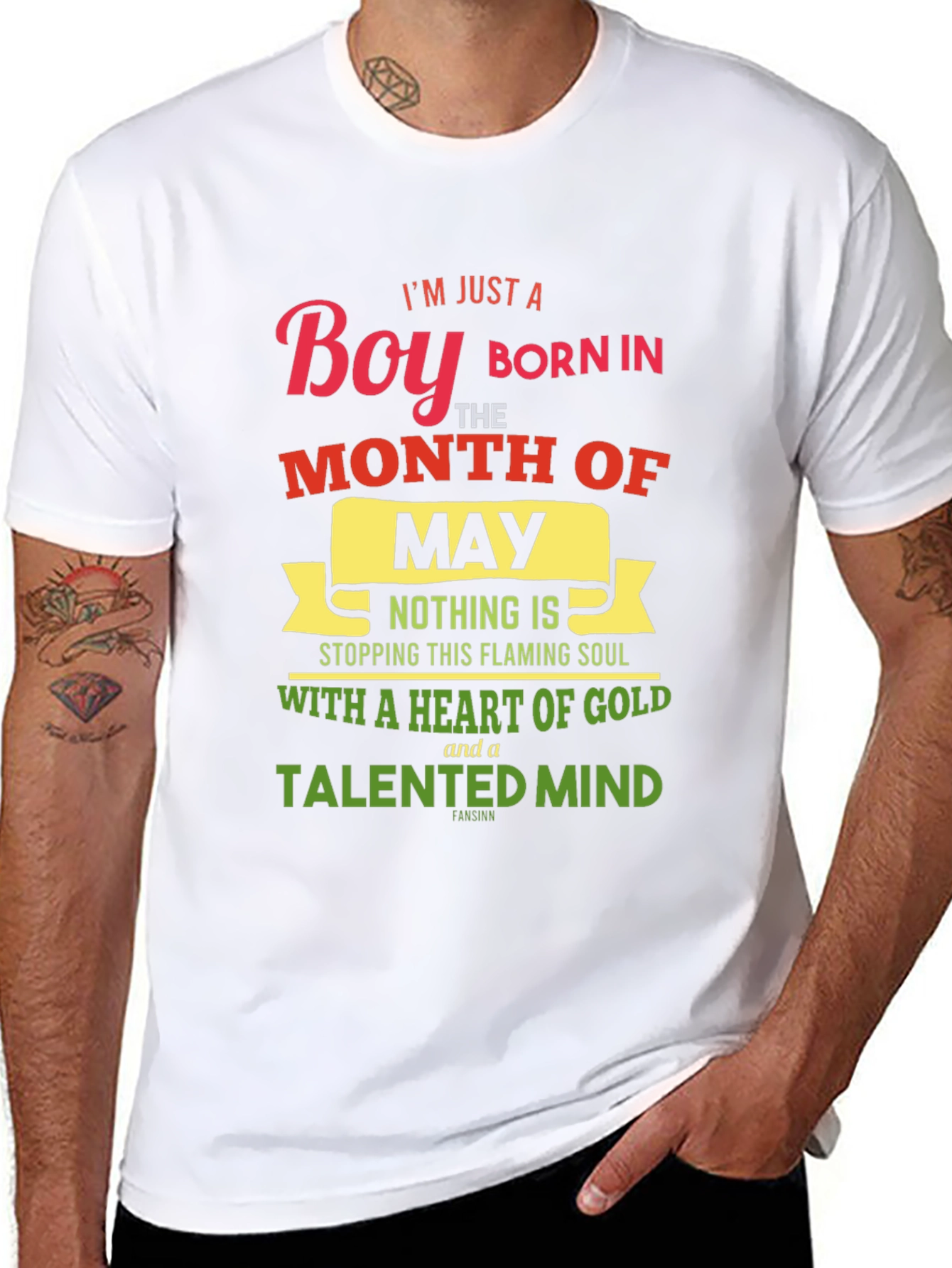 May Birthday Boy T-Shirt: Heart of Gold Talented Mind
