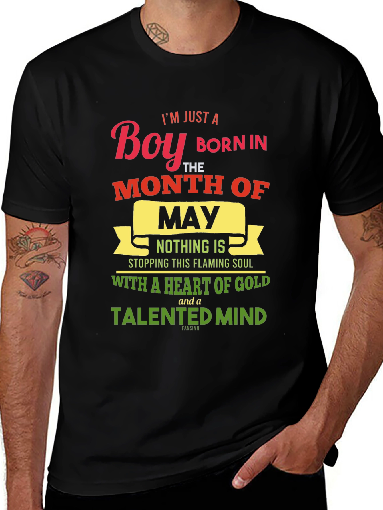 May Birthday Boy T-Shirt: Heart of Gold Talented Mind