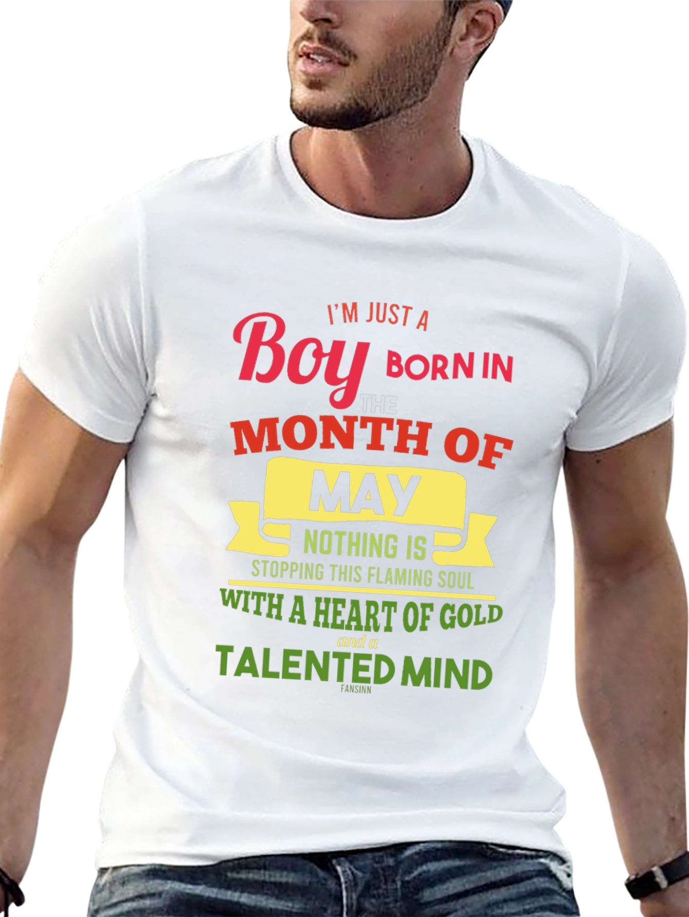 May Birthday Boy T-Shirt: Heart of Gold Talented Mind