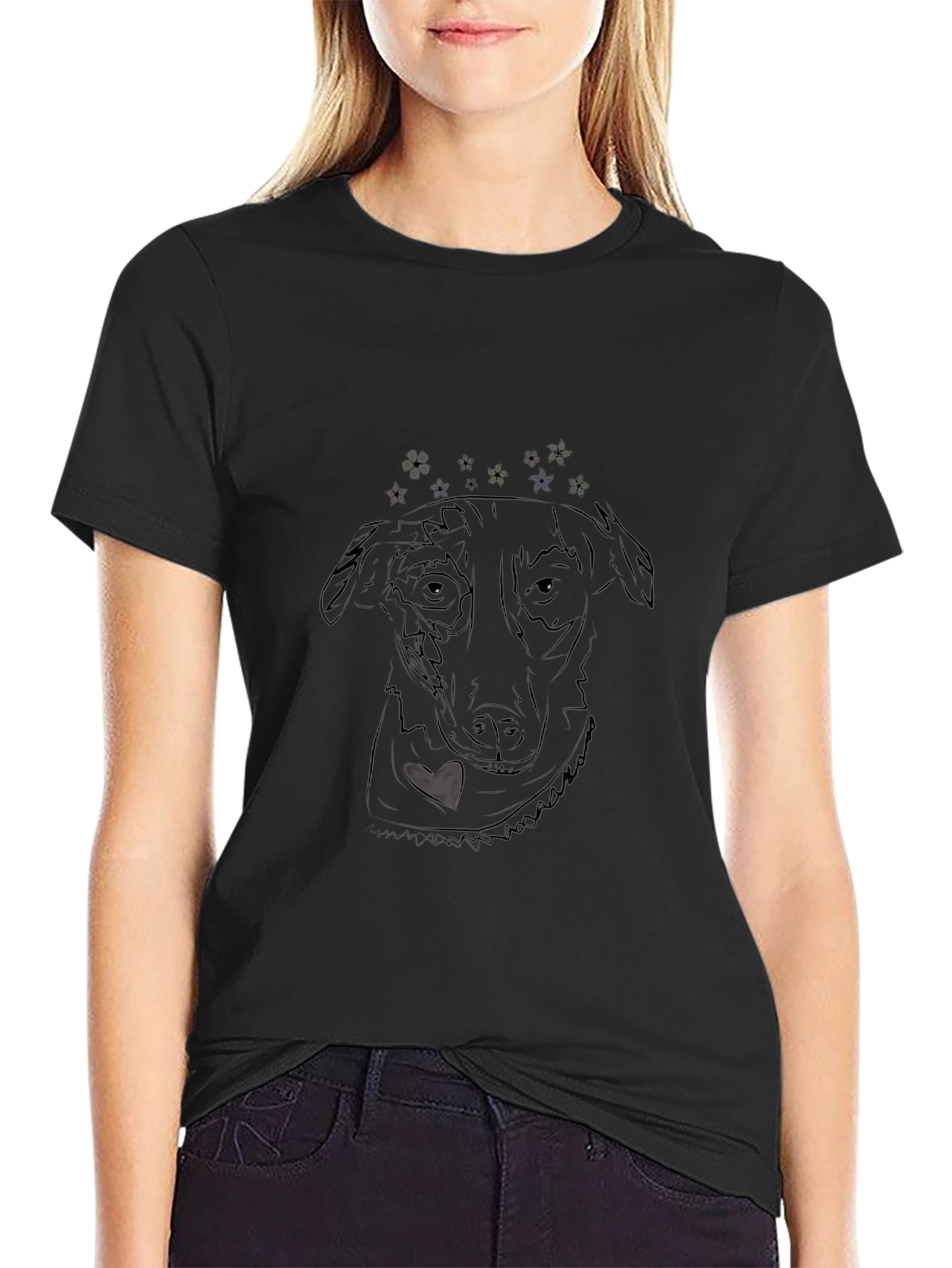 Dog Graphic Tee - Black Comfort Fit T-Shirt