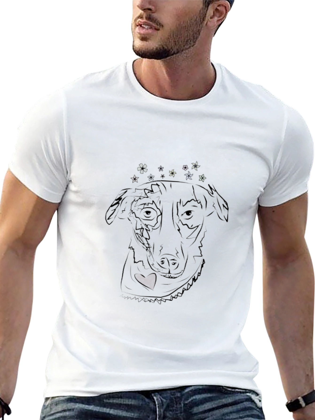 Dog Graphic Tee - Black Comfort Fit T-Shirt