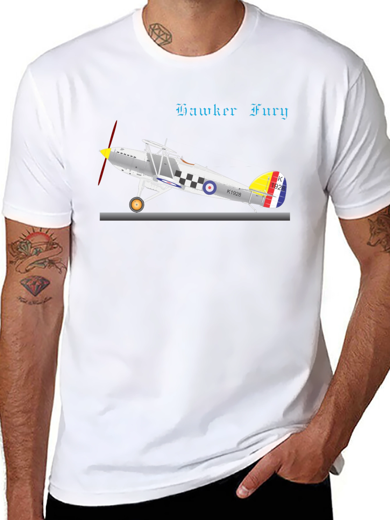 Hawker Fury T-Shirt - Aviation Enthusiast Tee