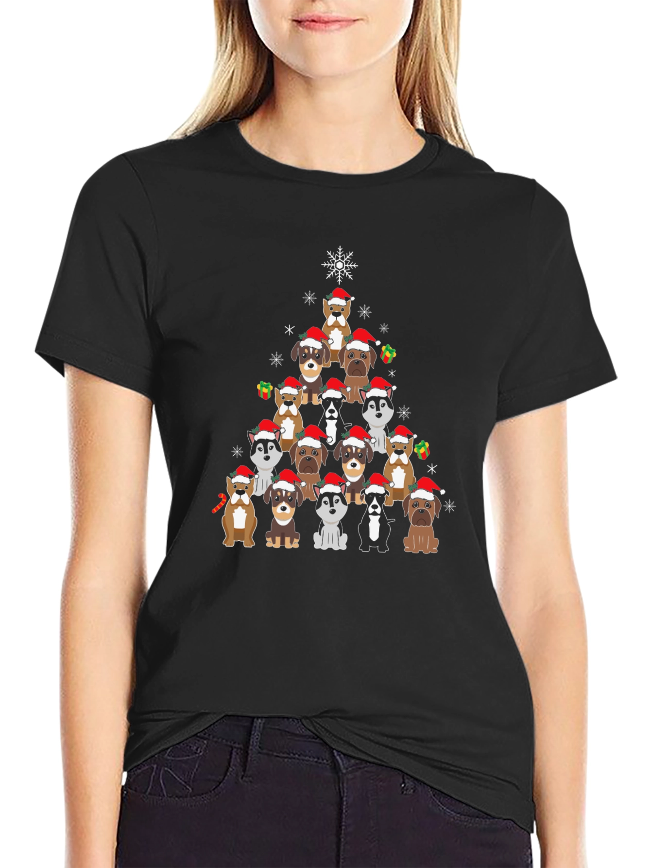 Christmas Dog Tree Graphic Tee