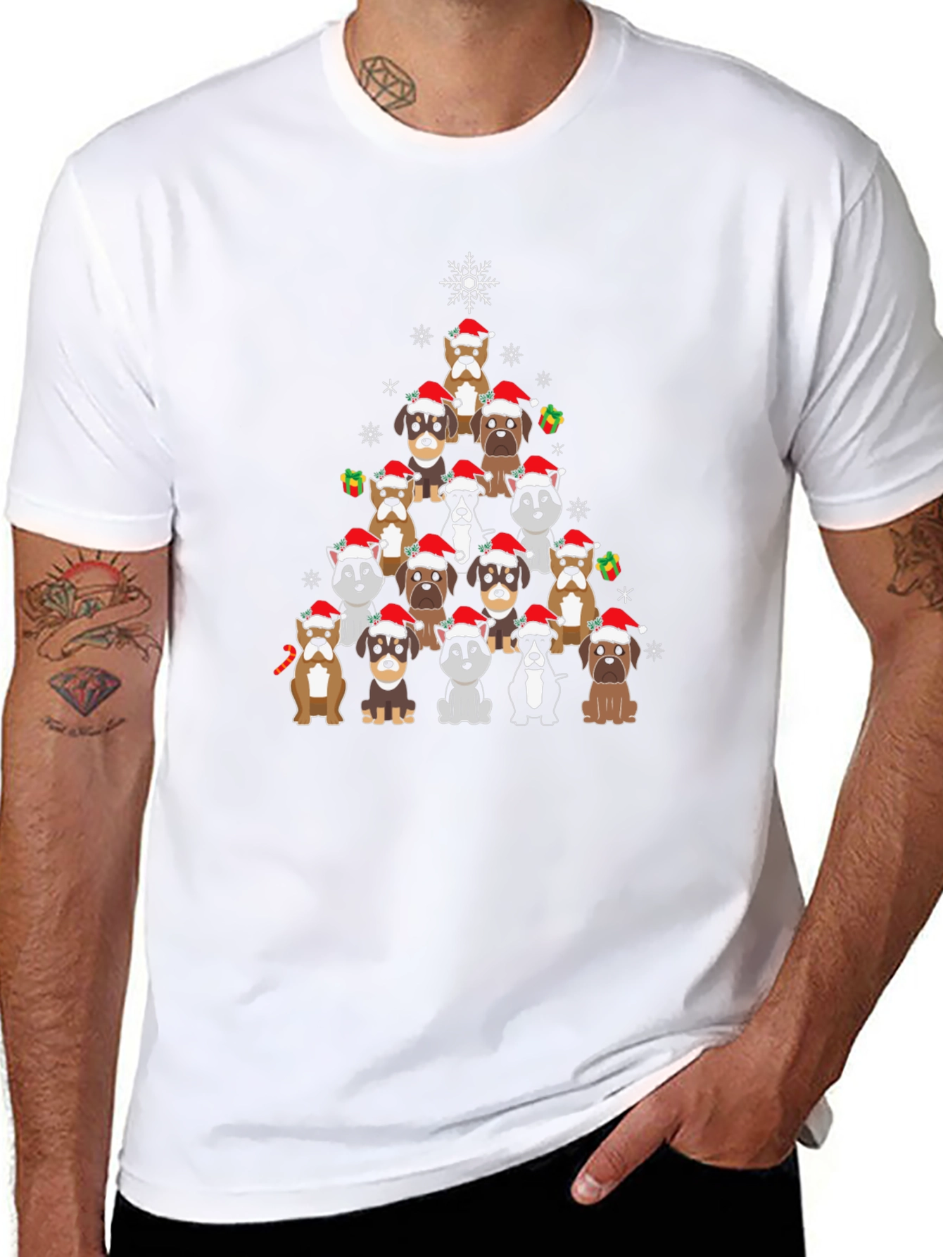 Christmas Dog Tree Graphic Tee