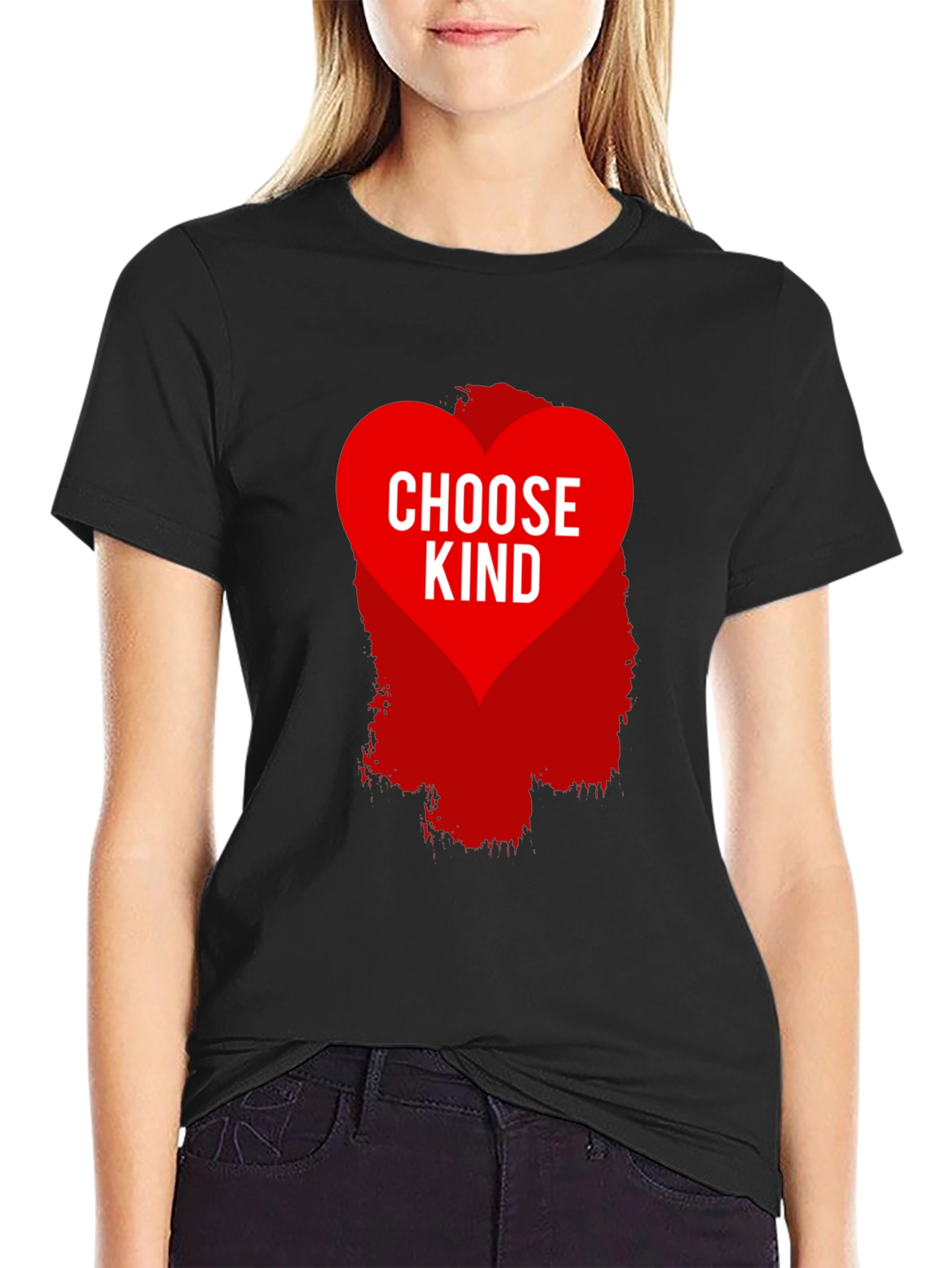 Choose Kind Graphic Tee - Black Cotton Blend Shirt