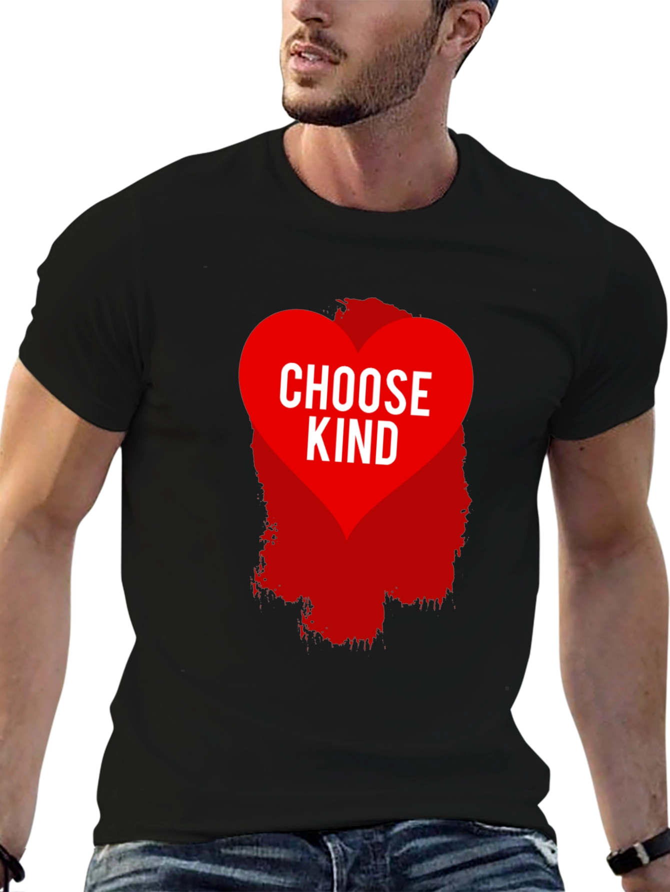Choose Kind Graphic Tee - Black Cotton Blend Shirt