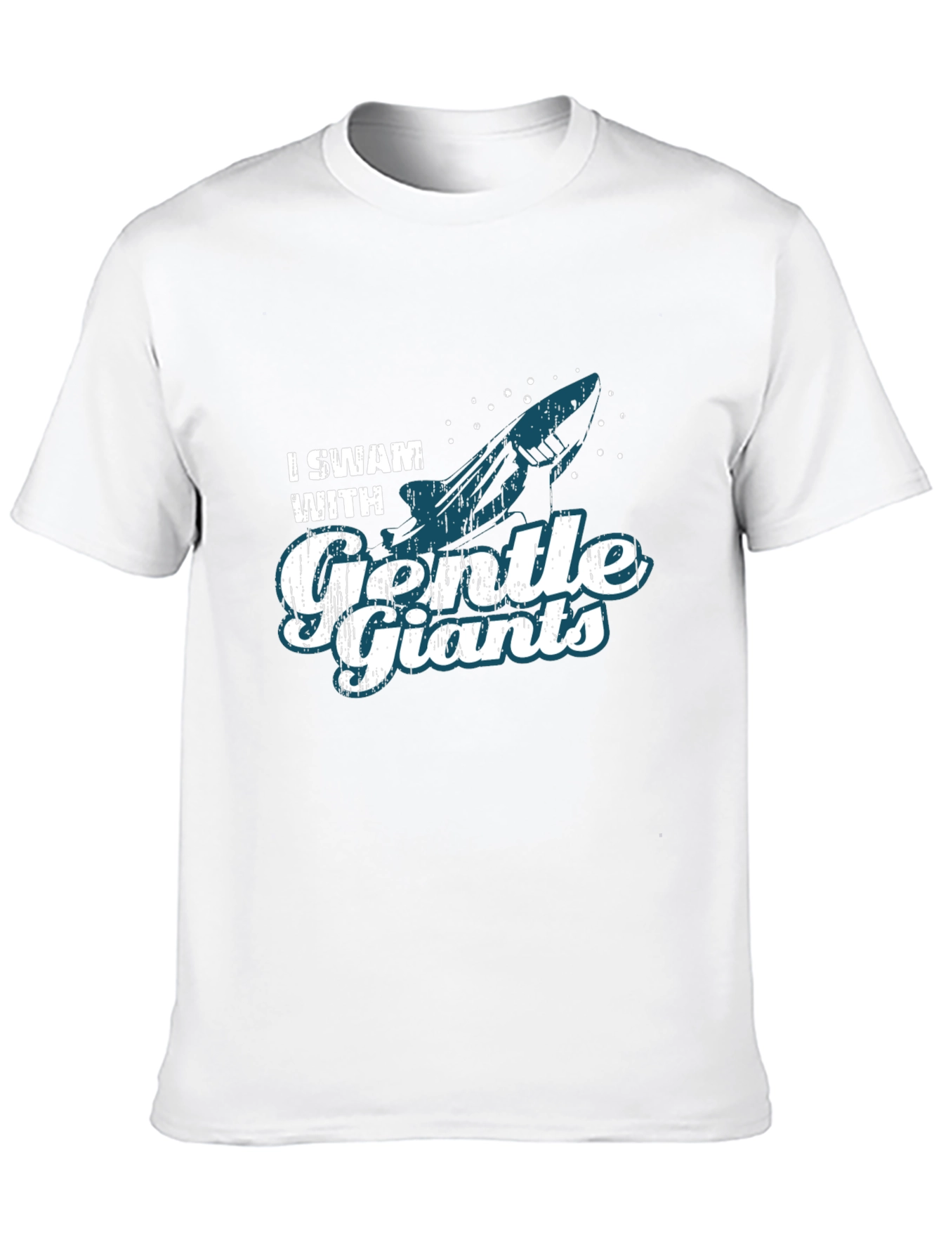 I Swam with Gentle Giants Black Graphic T-Shirt