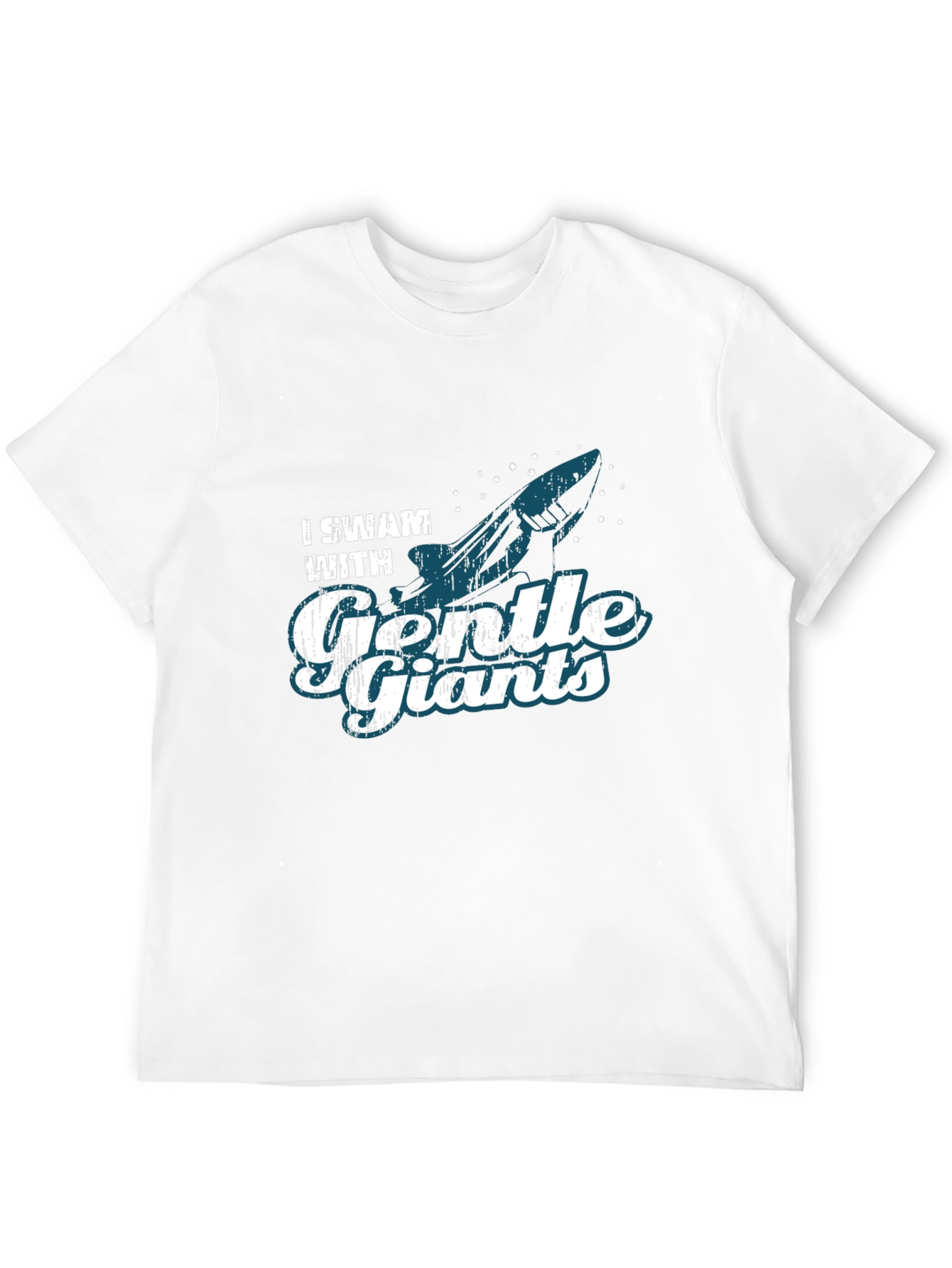 I Swam with Gentle Giants Black Graphic T-Shirt