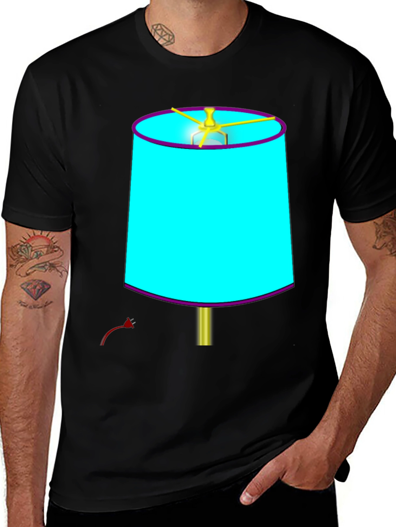 Novelty Lamp T-Shirt - Quirky Design