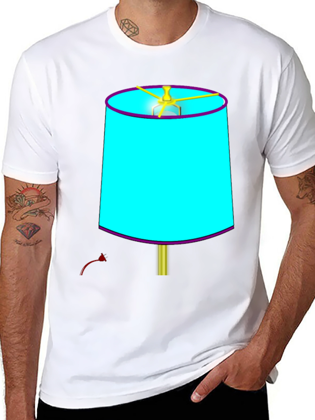 Novelty Lamp T-Shirt - Quirky Design