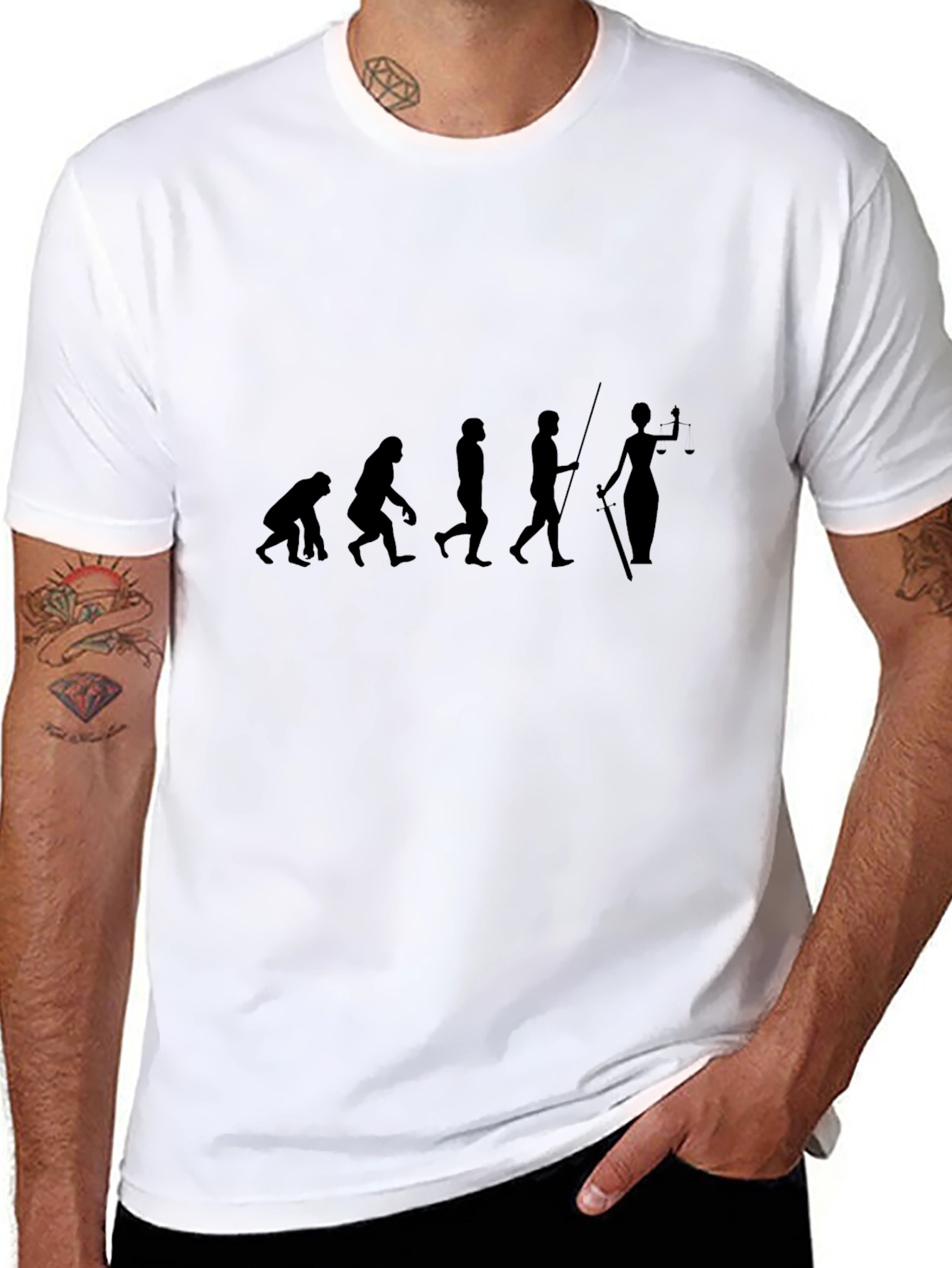 Evolution of Justice Black T-Shirt