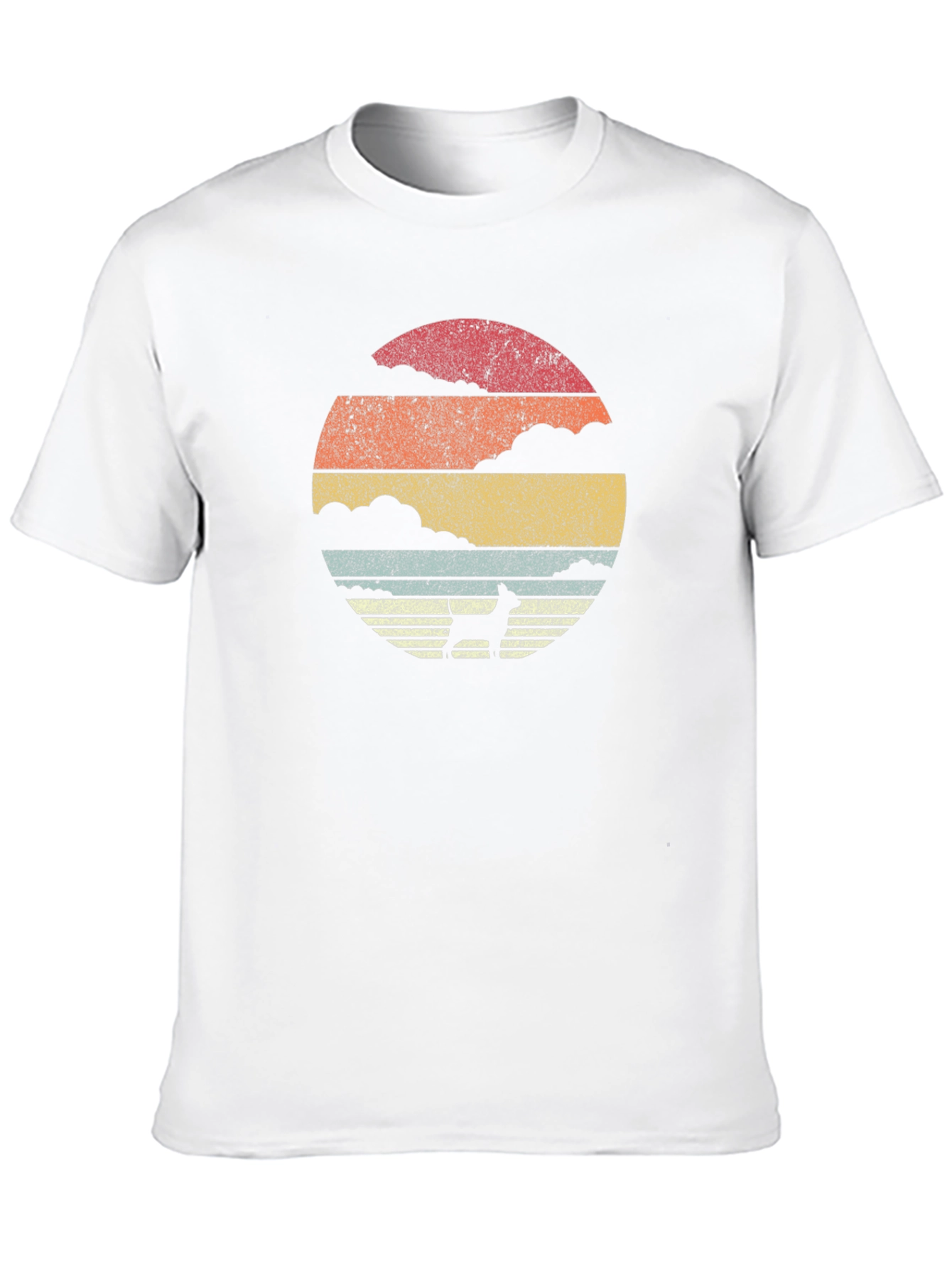 Retro Dog Sunset T-Shirt