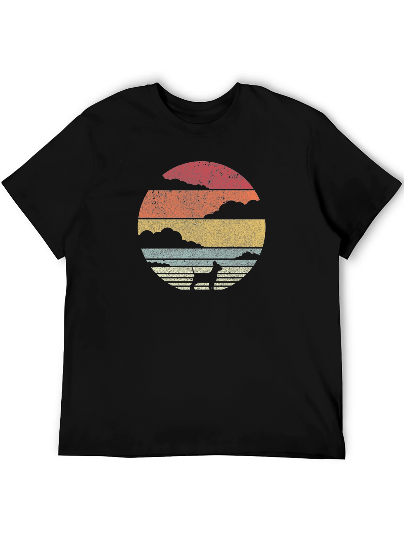 Retro Dog Sunset T-Shirt