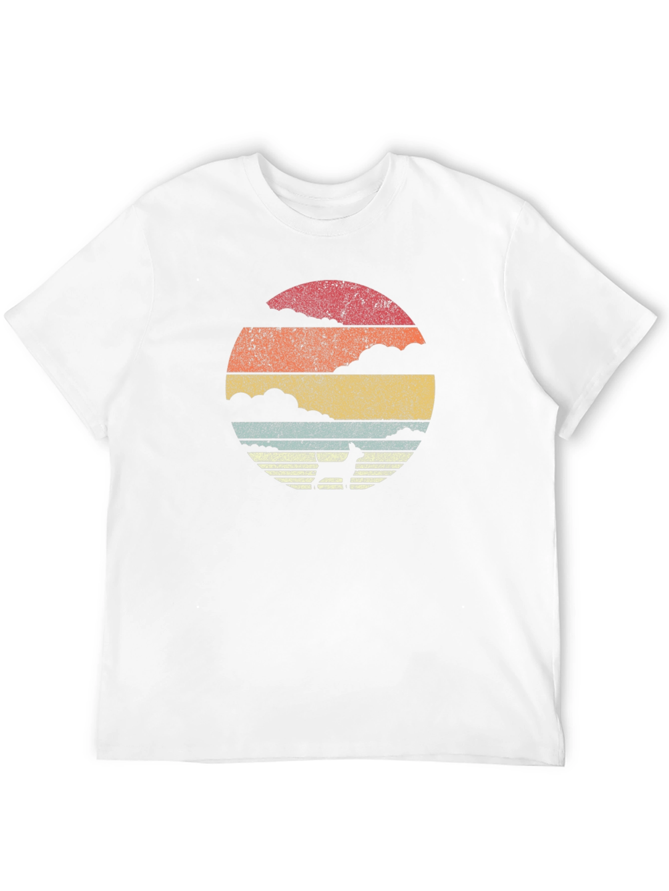 Retro Dog Sunset T-Shirt