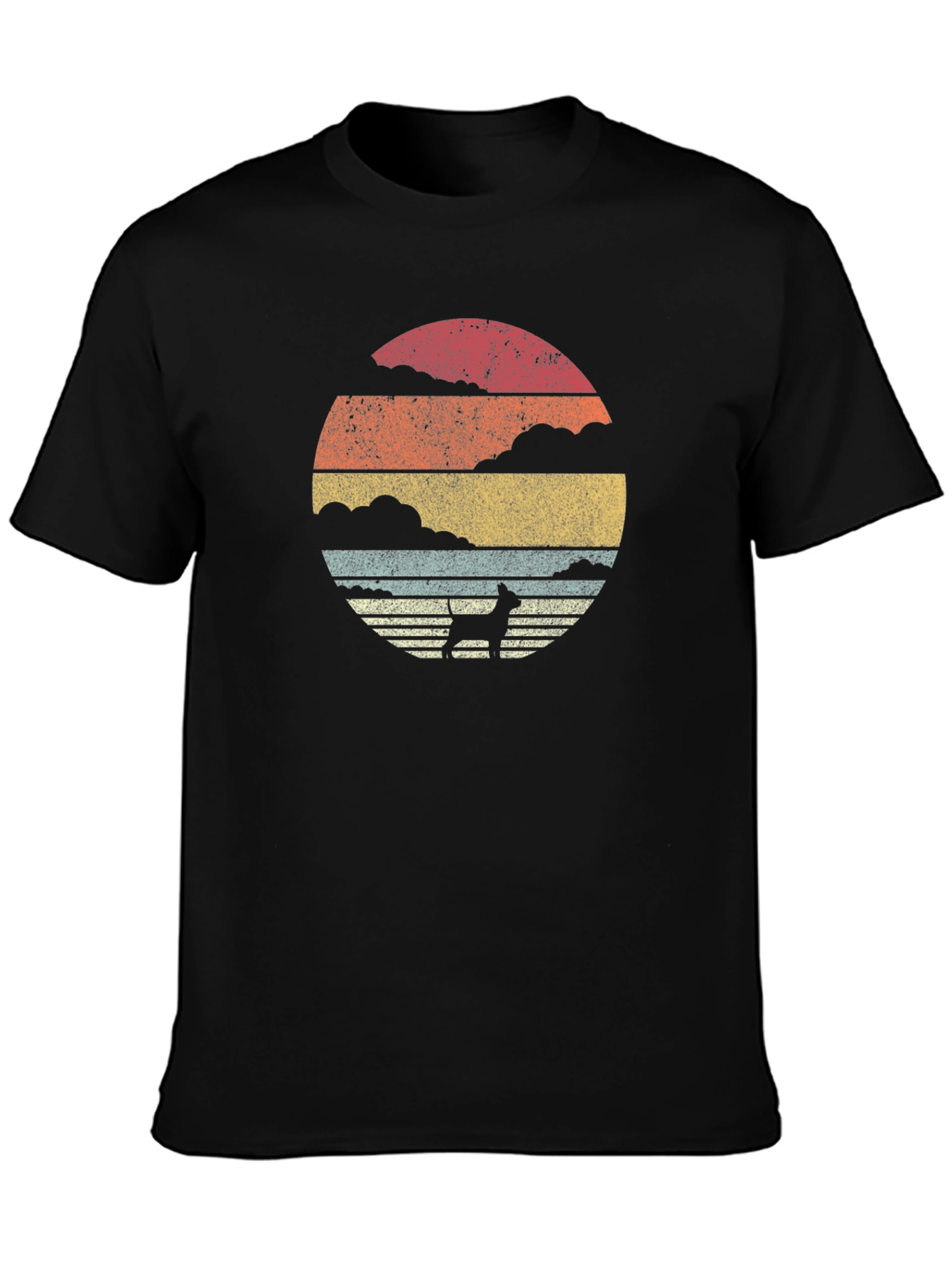 Retro Dog Sunset T-Shirt