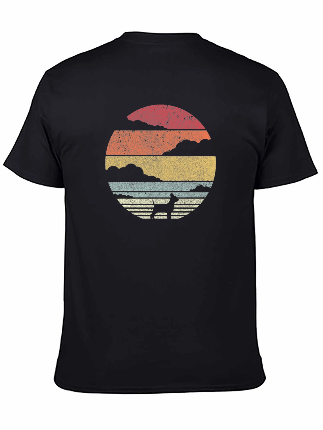 Retro Dog Sunset T-Shirt