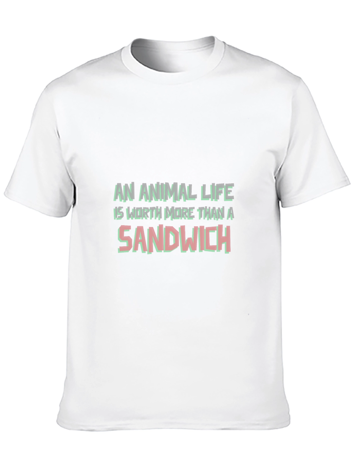 Animal Life Sandwich Graphic Tee - Vegan Awareness Shirt