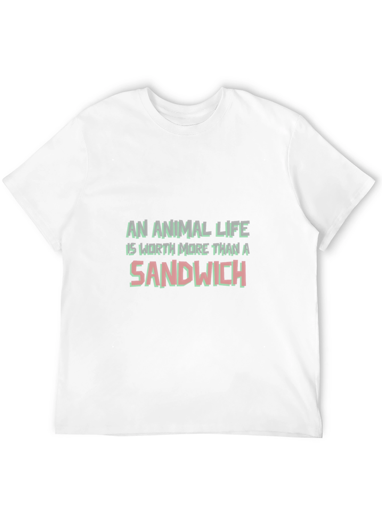Animal Life Sandwich Graphic Tee - Vegan Awareness Shirt